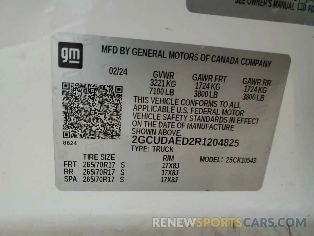 12 fotografías del automóvil dañado 2GCUDAED2R1204825 CHEVROLET ALL Models 2024