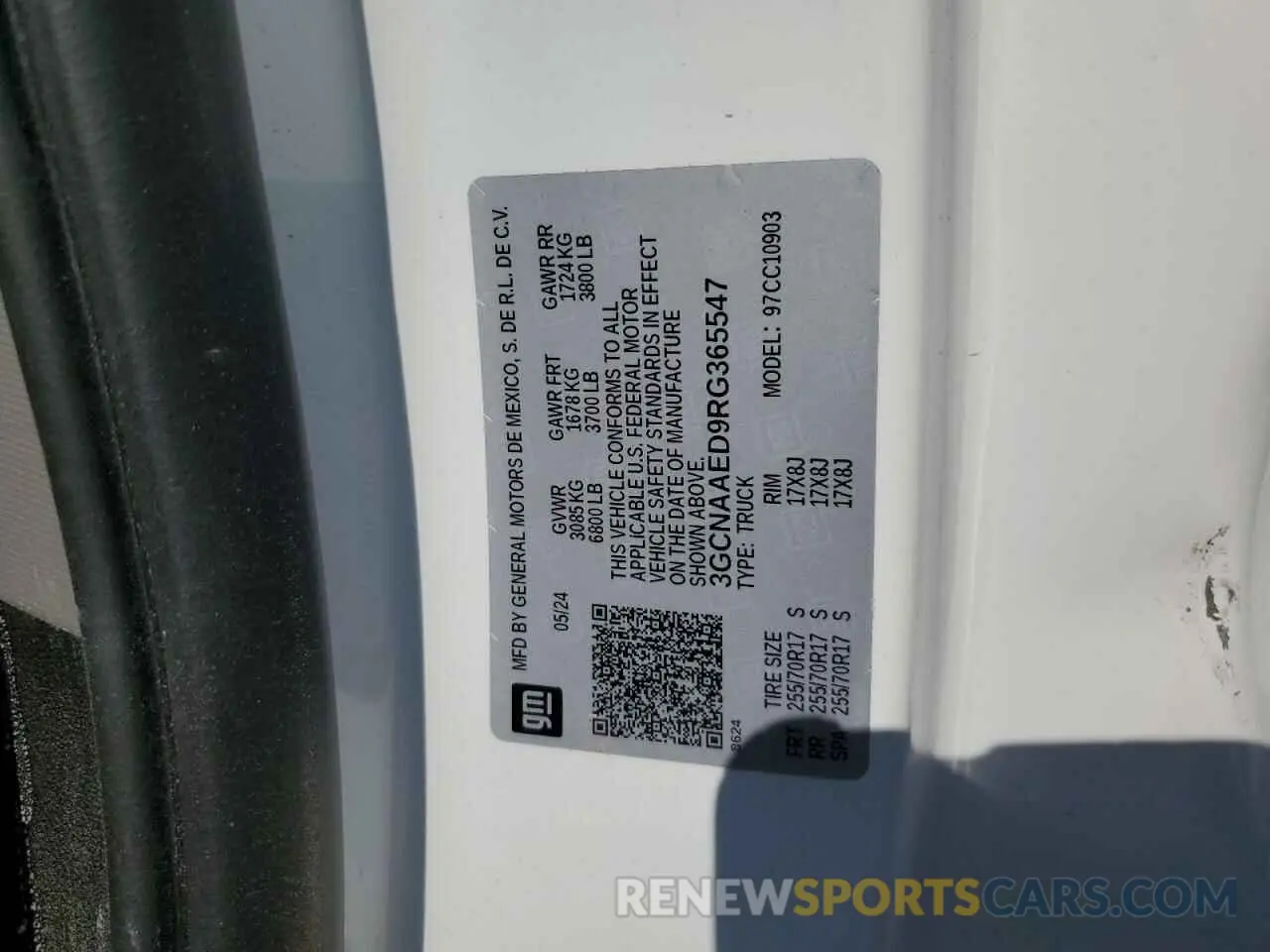 12 fotografías del automóvil dañado 3GCNAAED9RG365547 CHEVROLET ALL Models 2024