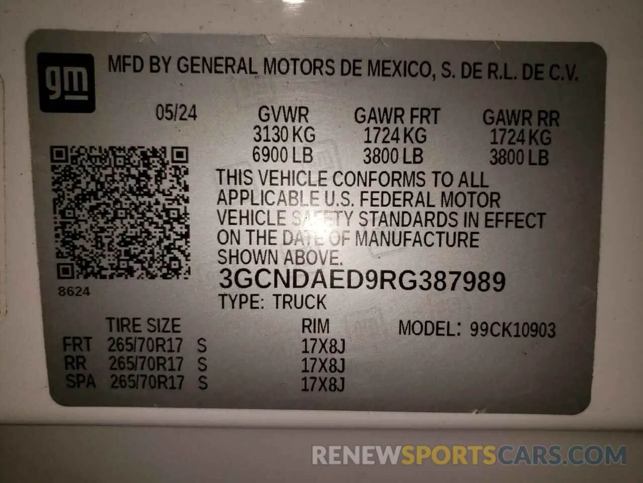 12 fotografías del automóvil dañado 3GCNDAED9RG387989 CHEVROLET ALL Models 2024