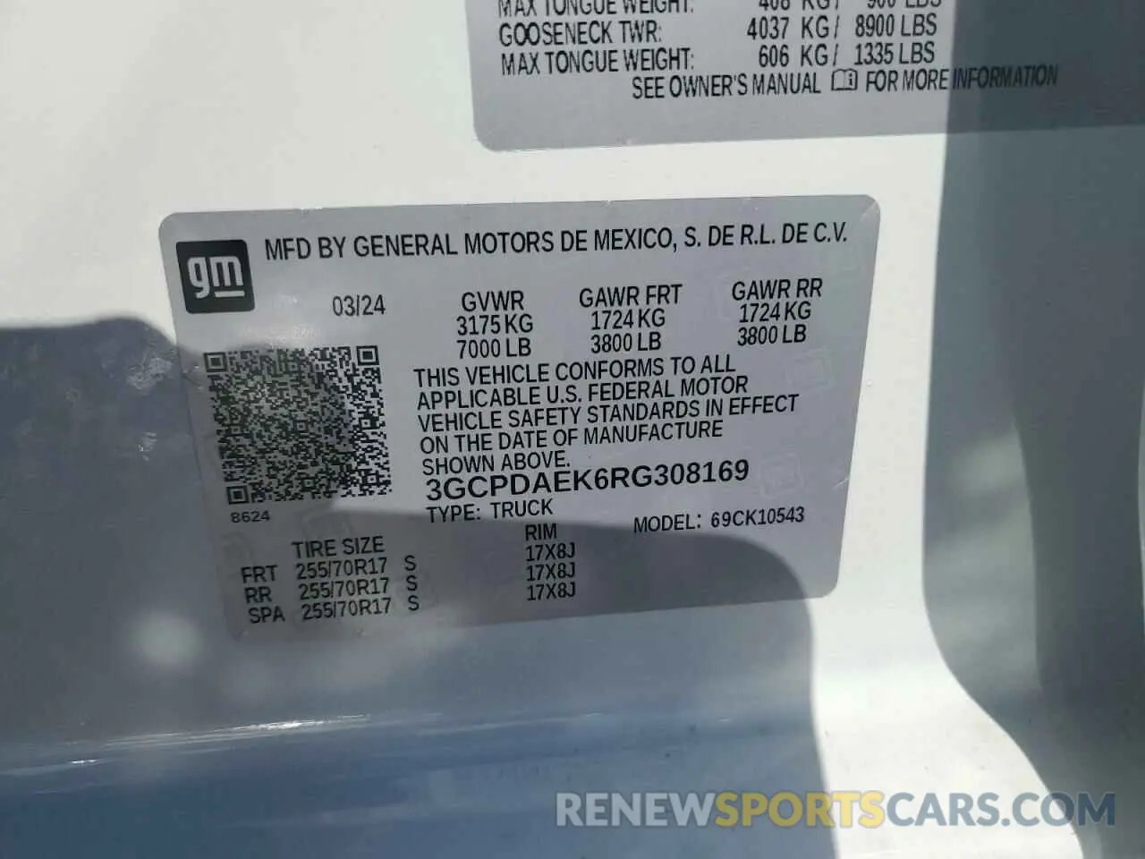 12 fotografías del automóvil dañado 3GCPDAEK6RG308169 CHEVROLET ALL Models 2024