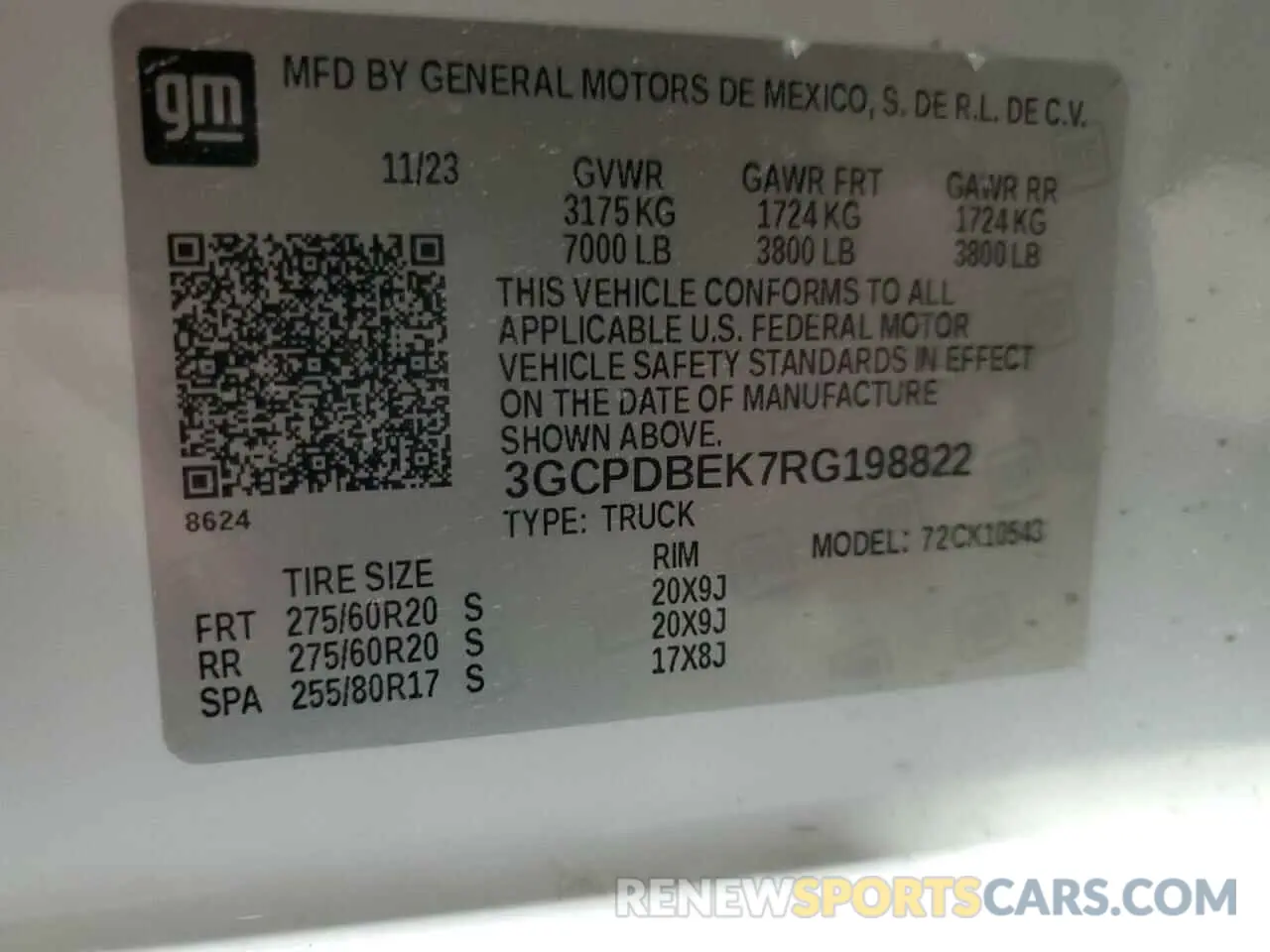 15 fotografías del automóvil dañado 3GCPDBEK7RG198822 CHEVROLET ALL Models 2024