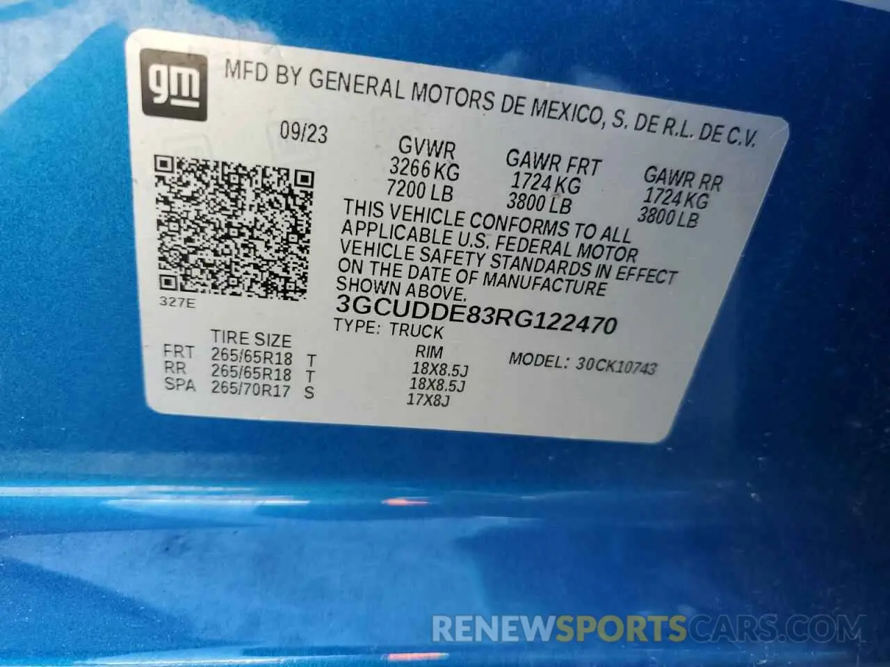 15 fotografías del automóvil dañado 3GCUDDE83RG122470 CHEVROLET ALL Models 2024