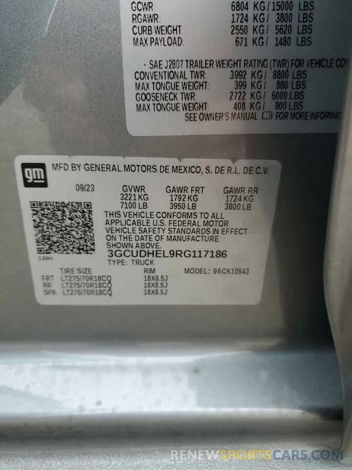 13 fotografías del automóvil dañado 3GCUDHEL9RG117186 CHEVROLET ALL Models 2024