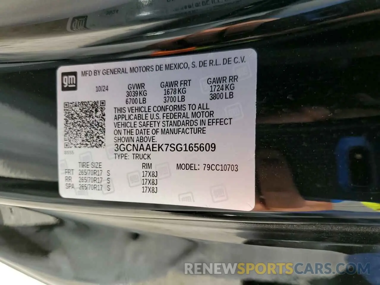 12 fotografías del automóvil dañado 3GCNAAEK7SG165609 CHEVROLET ALL Models 2025