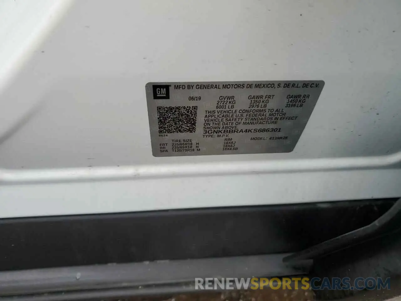 13 fotografías del automóvil dañado 3GNKBBRA4KS686301 CHEVROLET BLAZER 2019