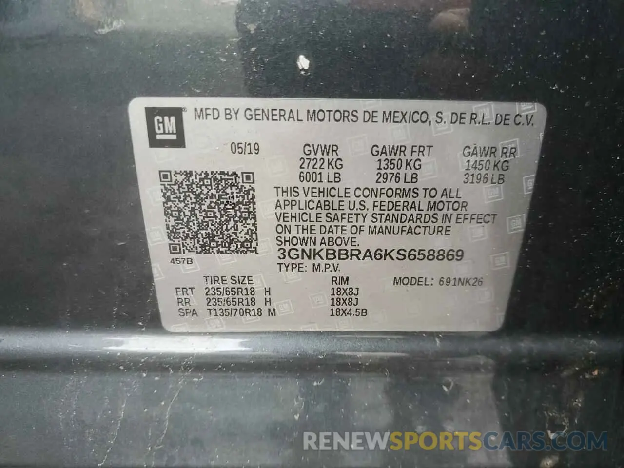 13 fotografías del automóvil dañado 3GNKBBRA6KS658869 CHEVROLET BLAZER 2019