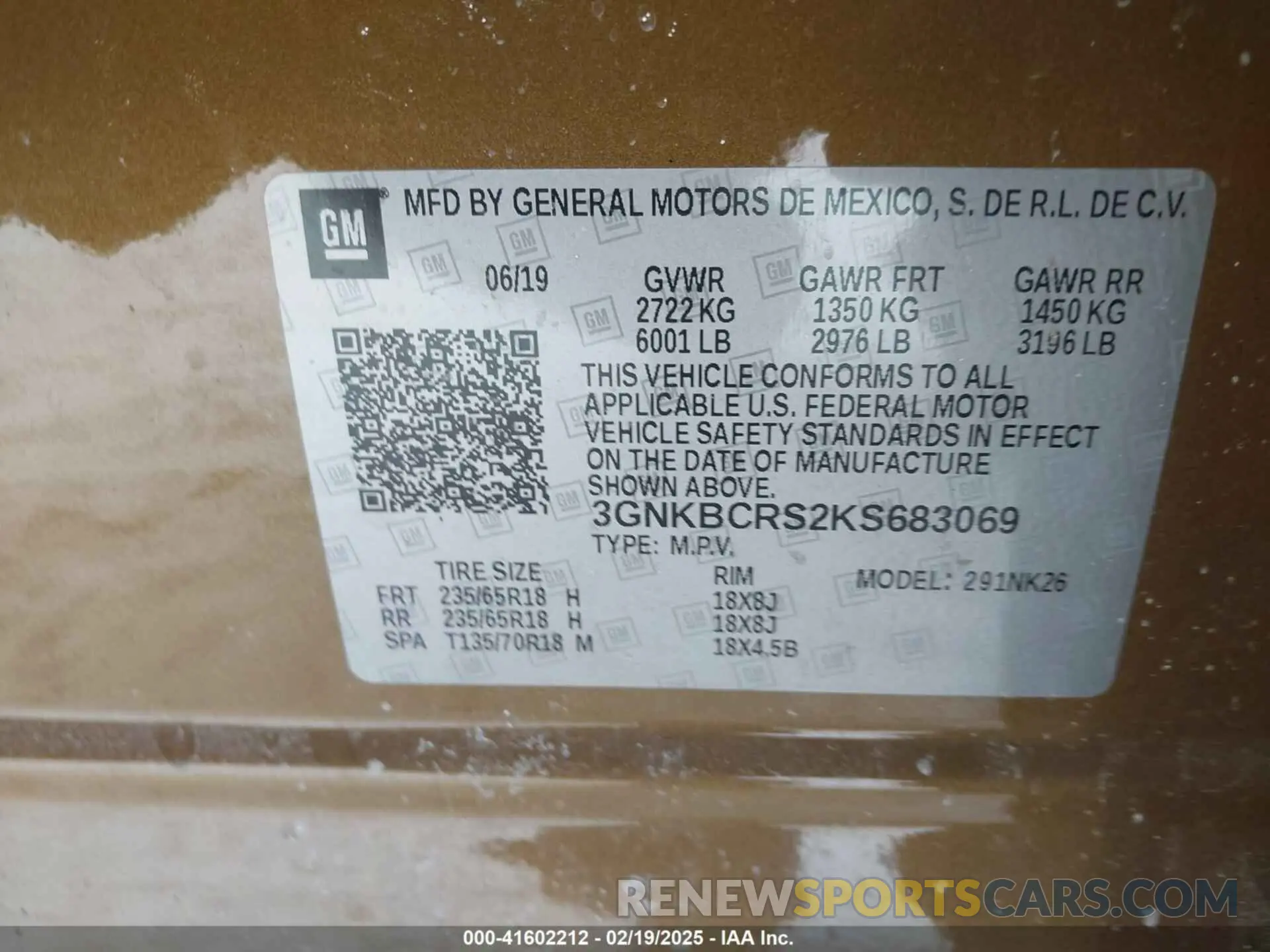 9 fotografías del automóvil dañado 3GNKBCRS2KS683069 CHEVROLET BLAZER 2019