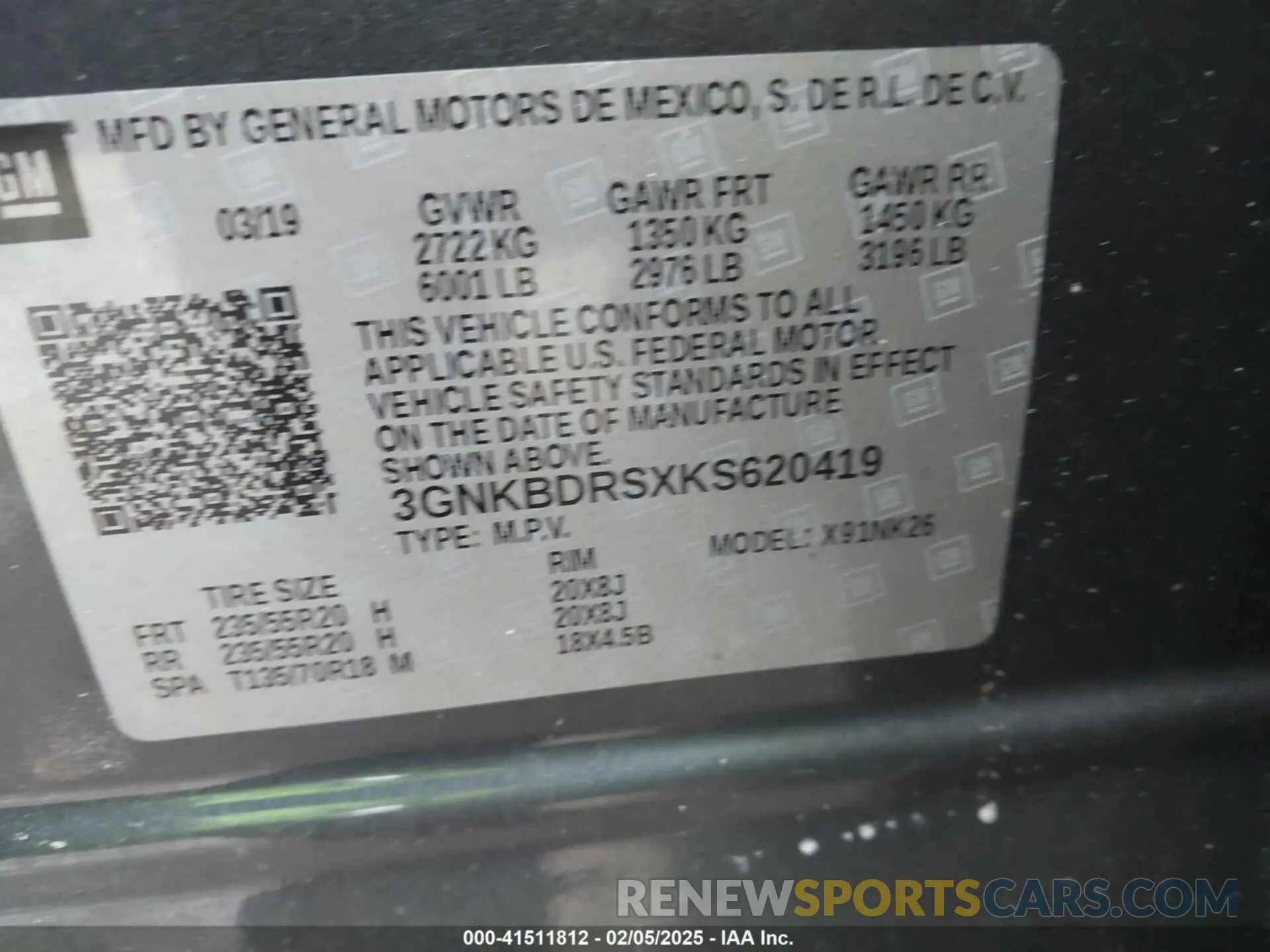 9 fotografías del automóvil dañado 3GNKBDRSXKS620419 CHEVROLET BLAZER 2019