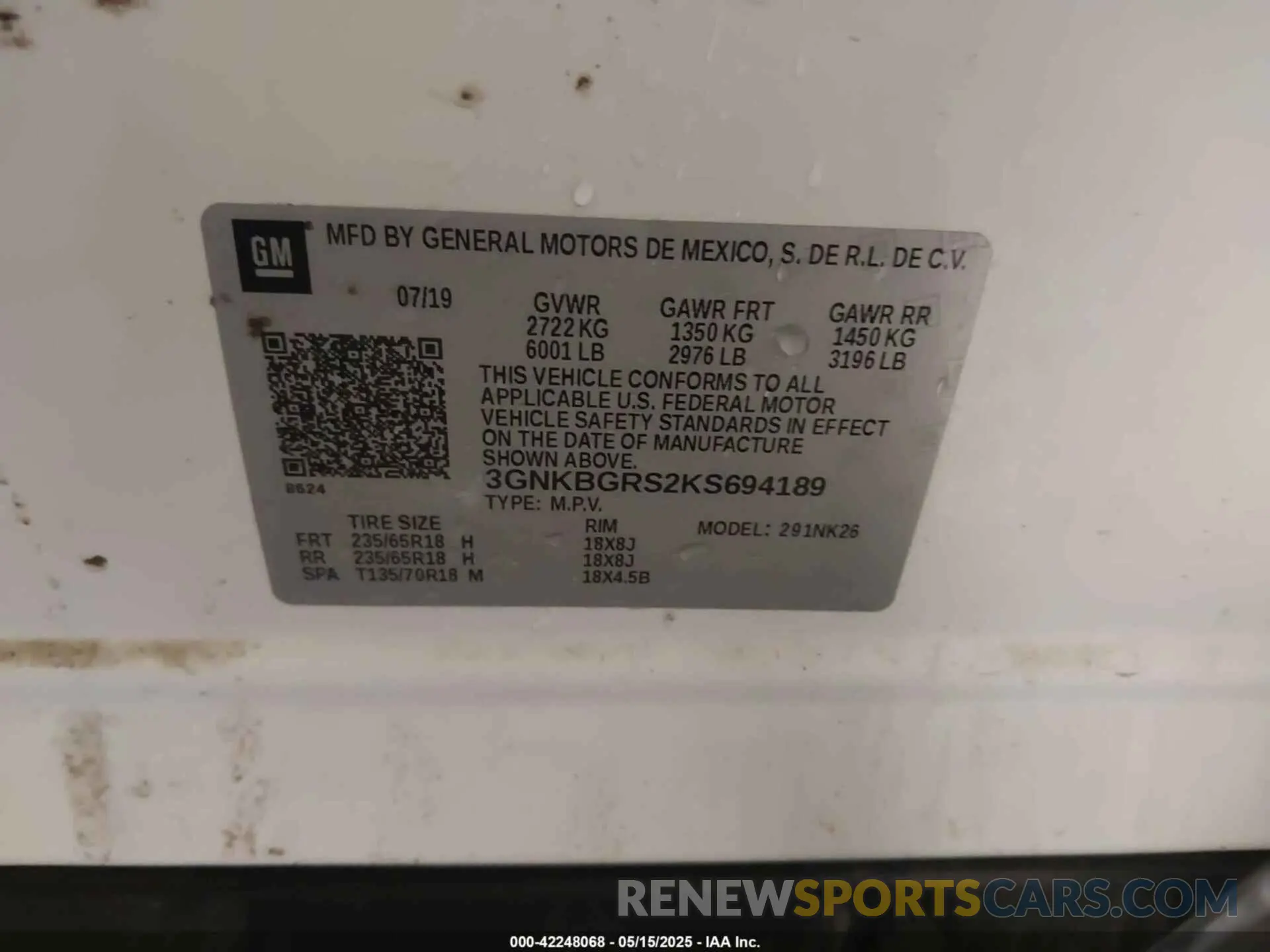 9 fotografías del automóvil dañado 3GNKBGRS2KS694189 CHEVROLET BLAZER 2019