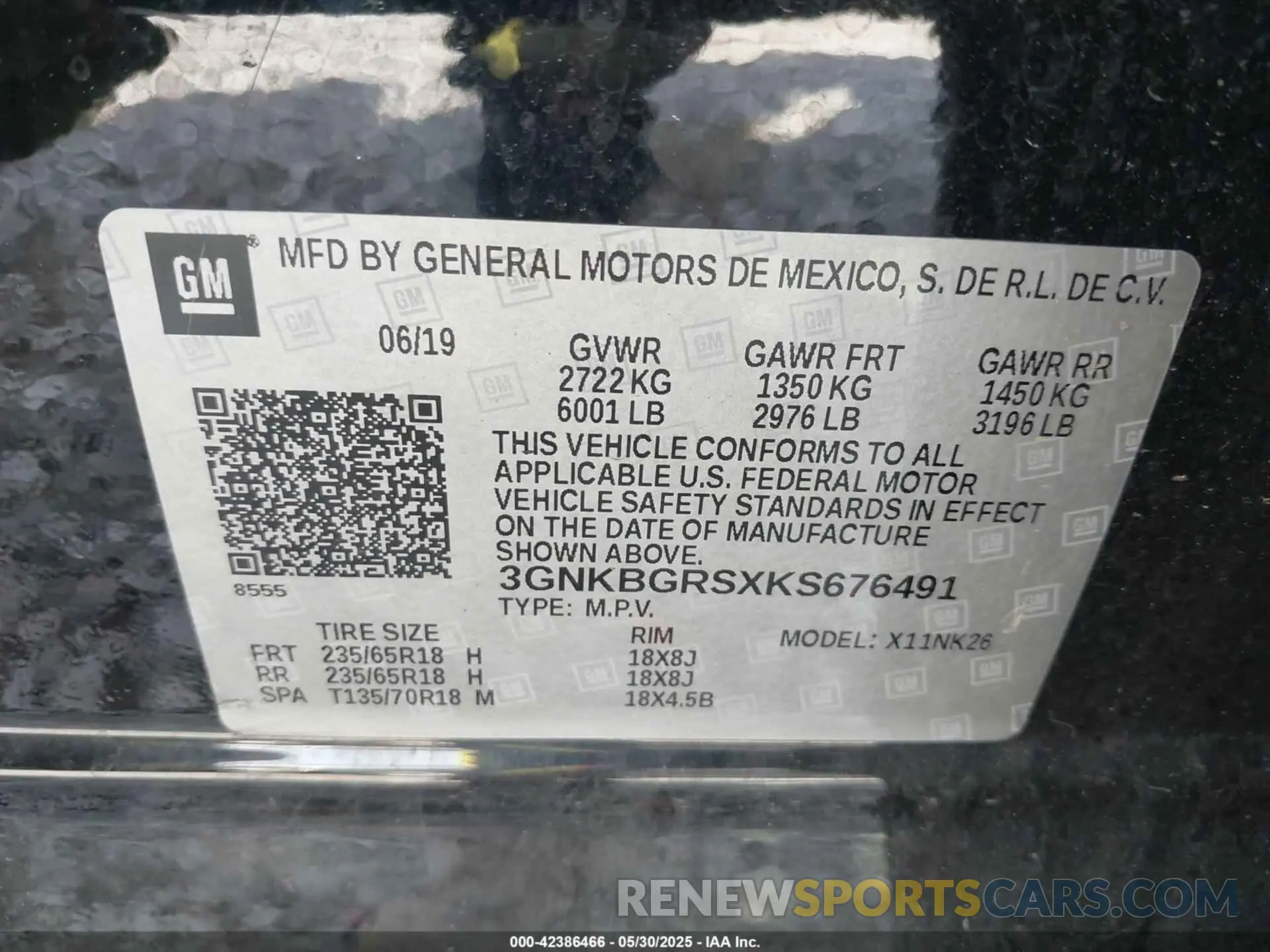 9 fotografías del automóvil dañado 3GNKBGRSXKS676491 CHEVROLET BLAZER 2019