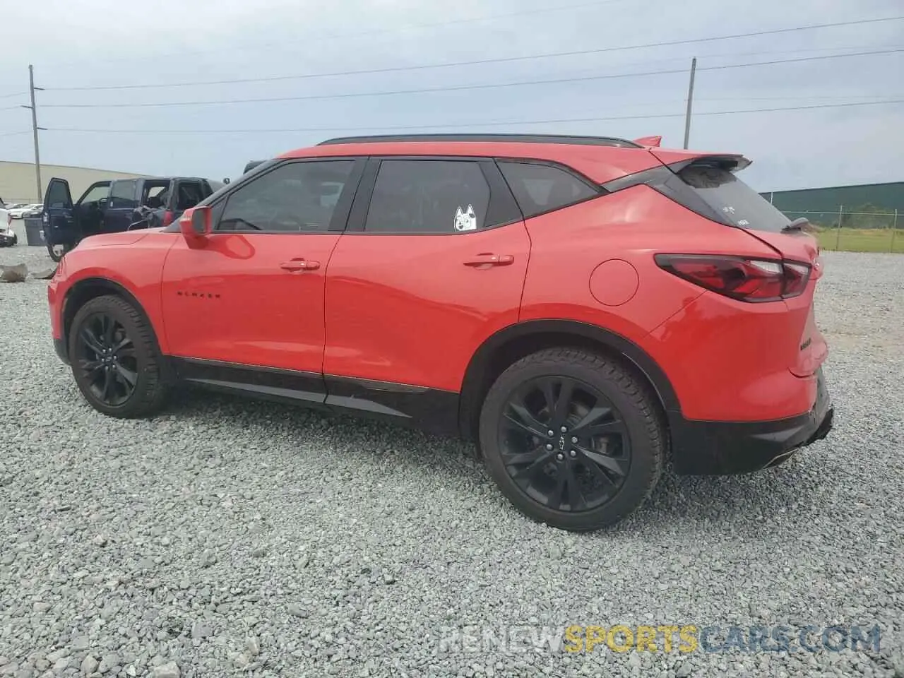 2 fotografías del automóvil dañado 3GNKBJRS7KS691785 CHEVROLET BLAZER 2019