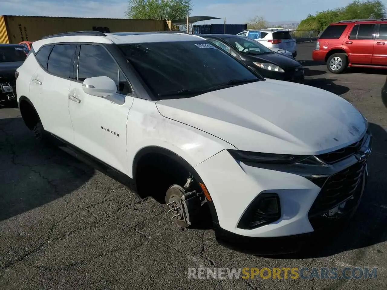 4 fotografías del automóvil dañado 3GNKBJRSXKS661583 CHEVROLET BLAZER 2019