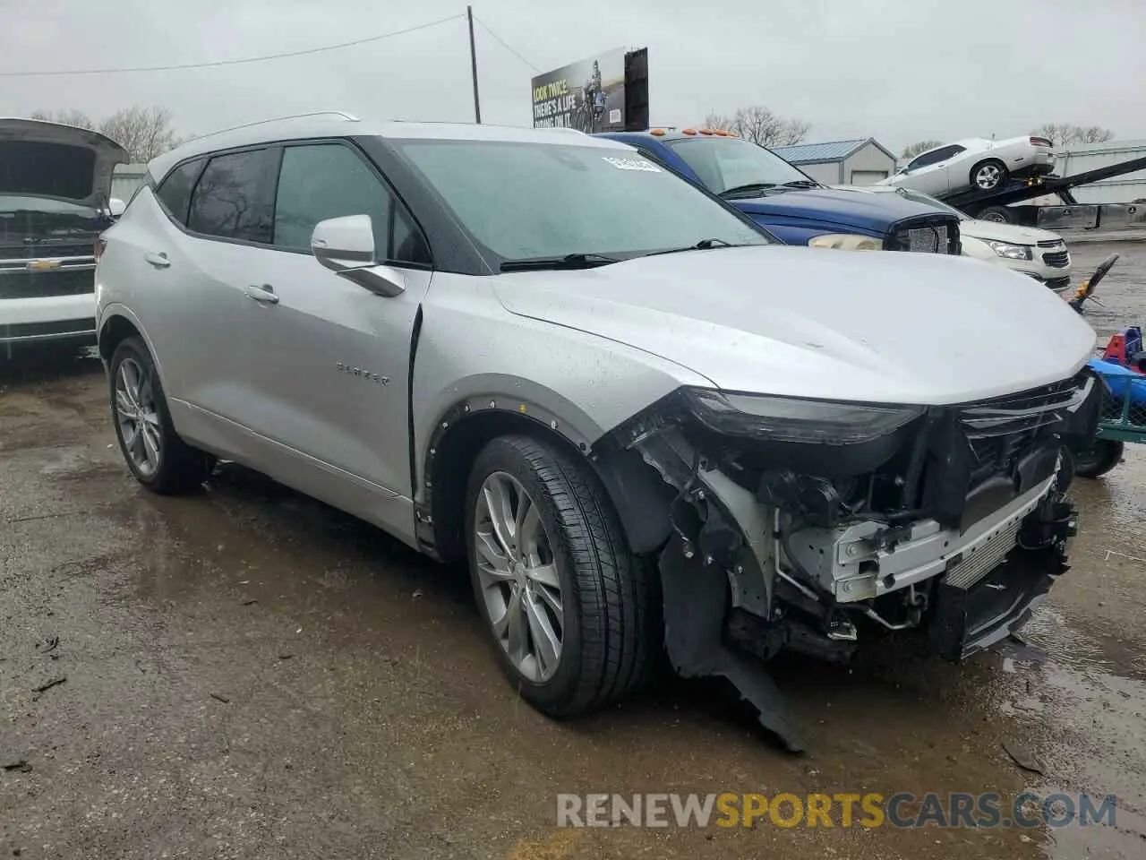4 fotografías del automóvil dañado 3GNKBKRSXKS577401 CHEVROLET BLAZER 2019