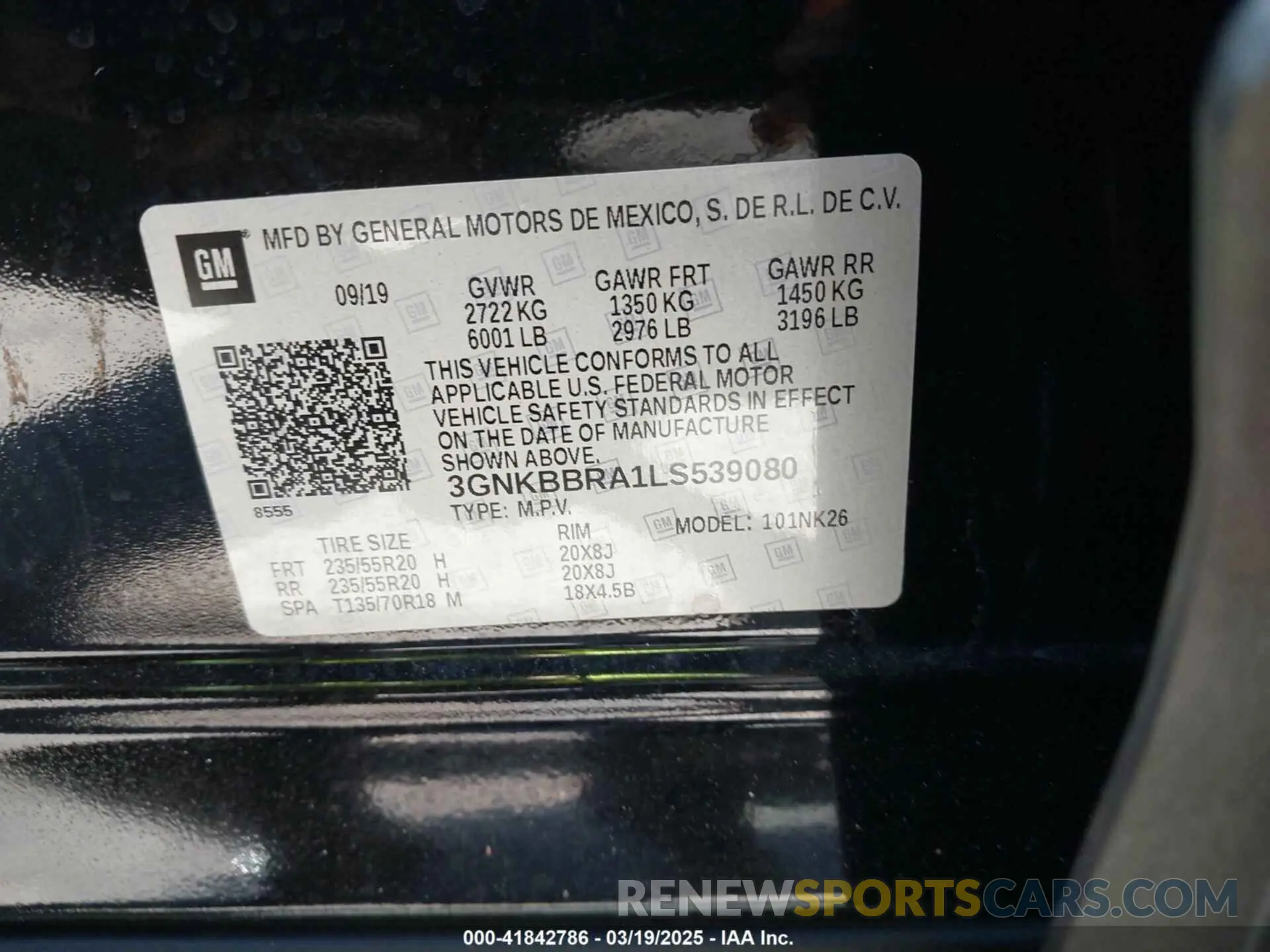 9 fotografías del automóvil dañado 3GNKBBRA1LS539080 CHEVROLET BLAZER 2020