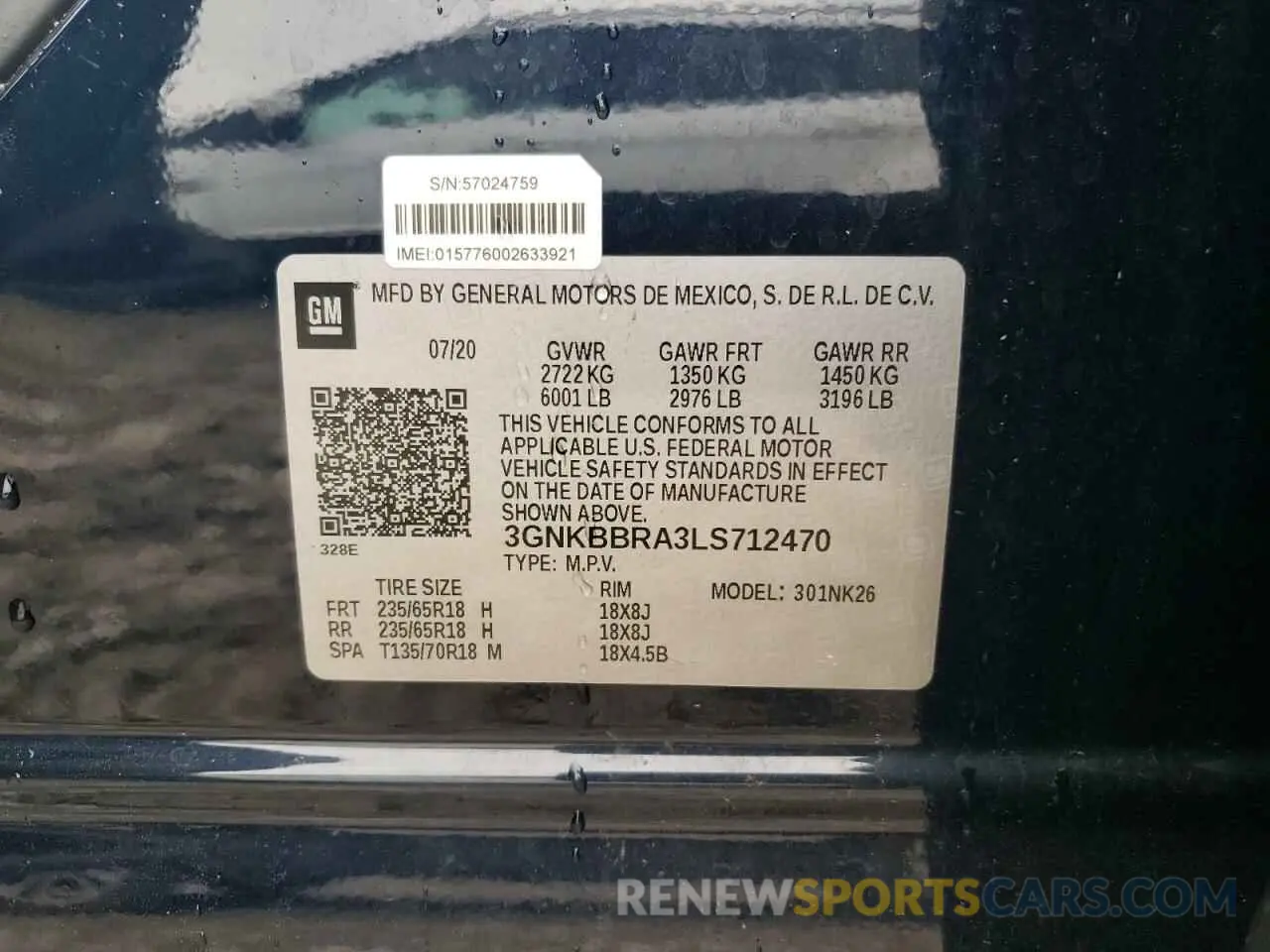 13 fotografías del automóvil dañado 3GNKBBRA3LS712470 CHEVROLET BLAZER 2020