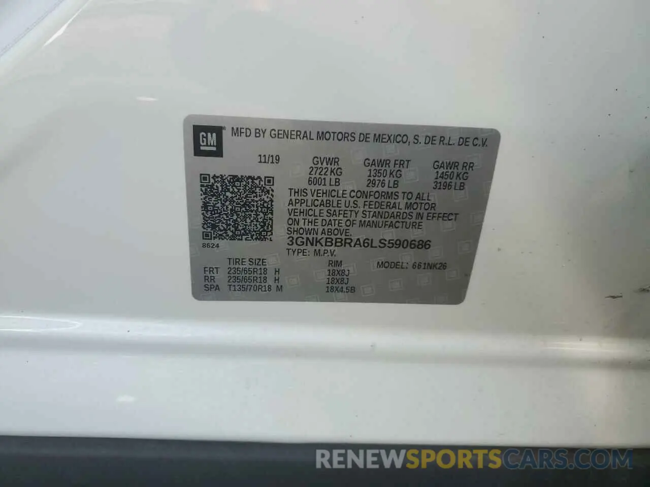 13 fotografías del automóvil dañado 3GNKBBRA6LS590686 CHEVROLET BLAZER 2020