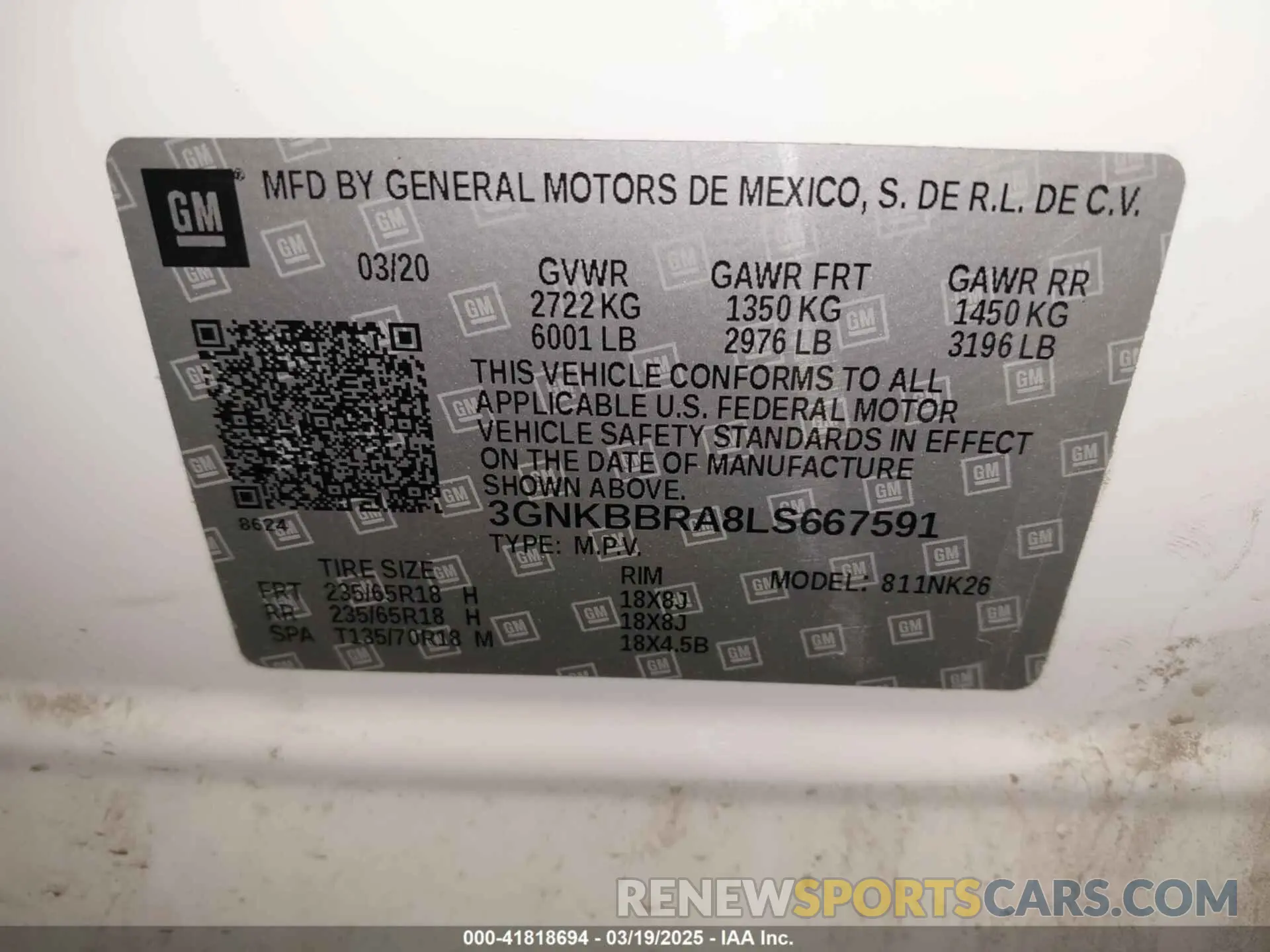9 fotografías del automóvil dañado 3GNKBBRA8LS667591 CHEVROLET BLAZER 2020