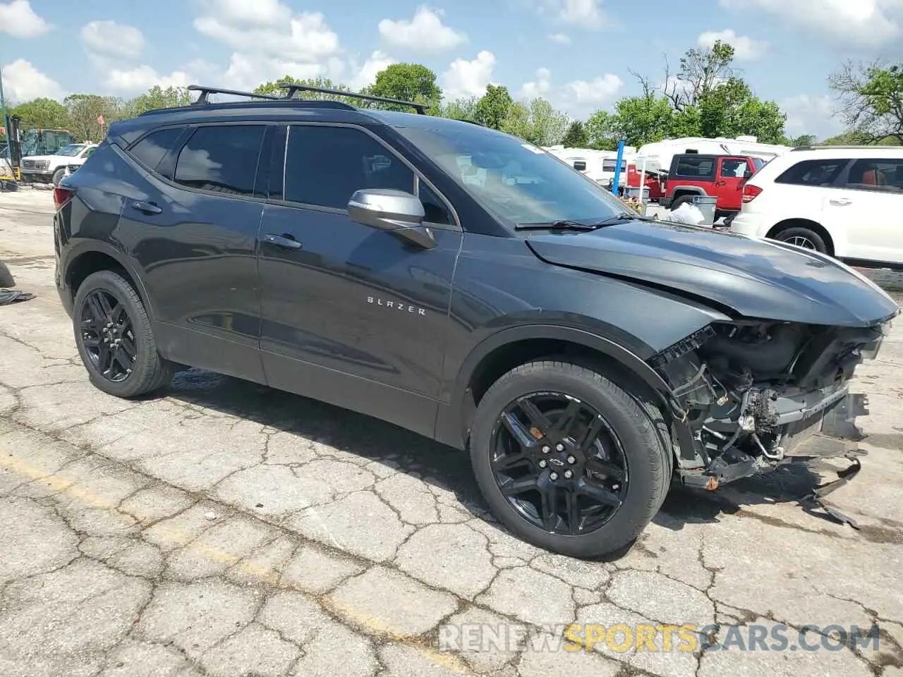 4 fotografías del automóvil dañado 3GNKBCRS4LS553134 CHEVROLET BLAZER 2020