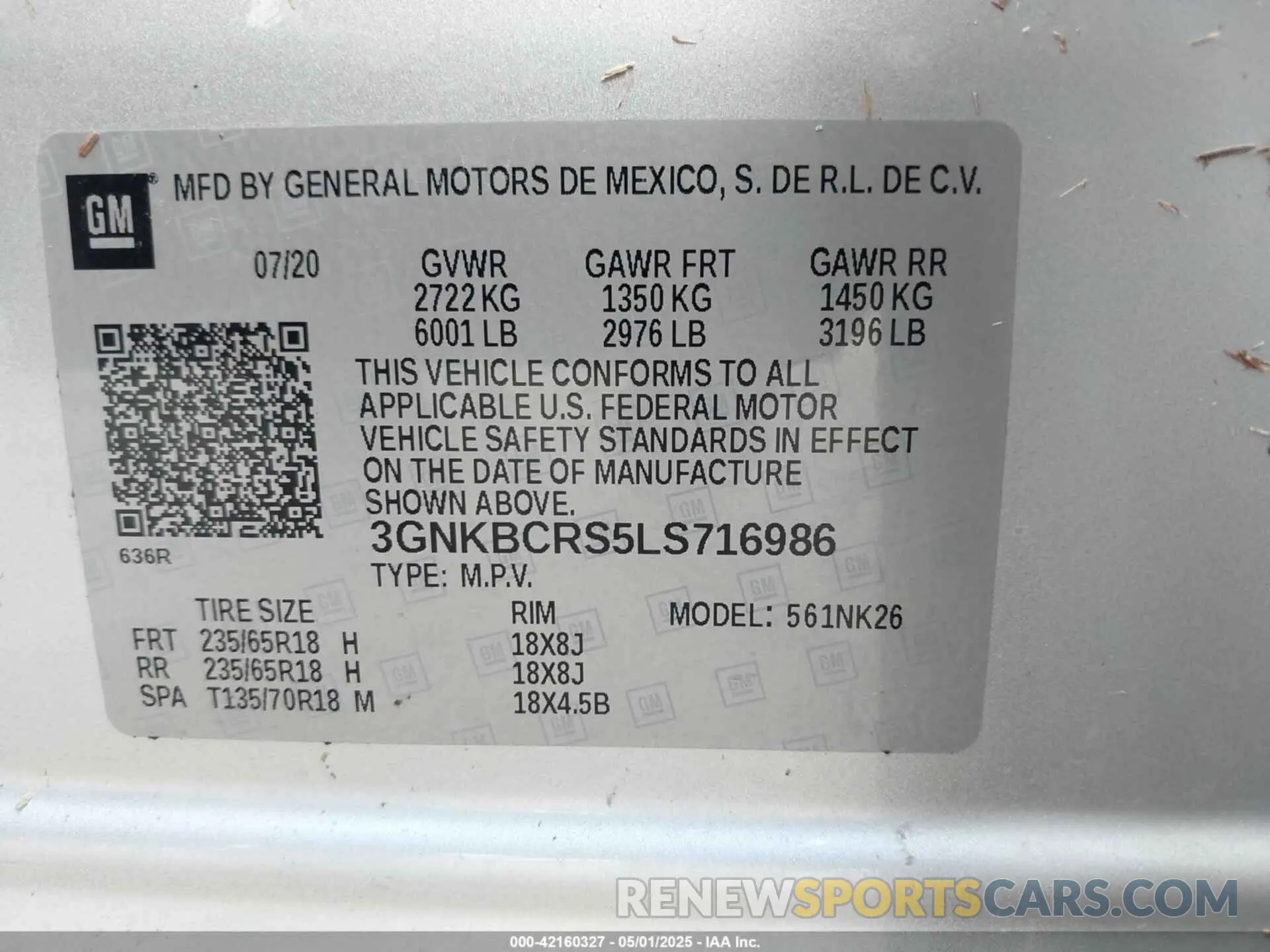 9 fotografías del automóvil dañado 3GNKBCRS5LS716986 CHEVROLET BLAZER 2020