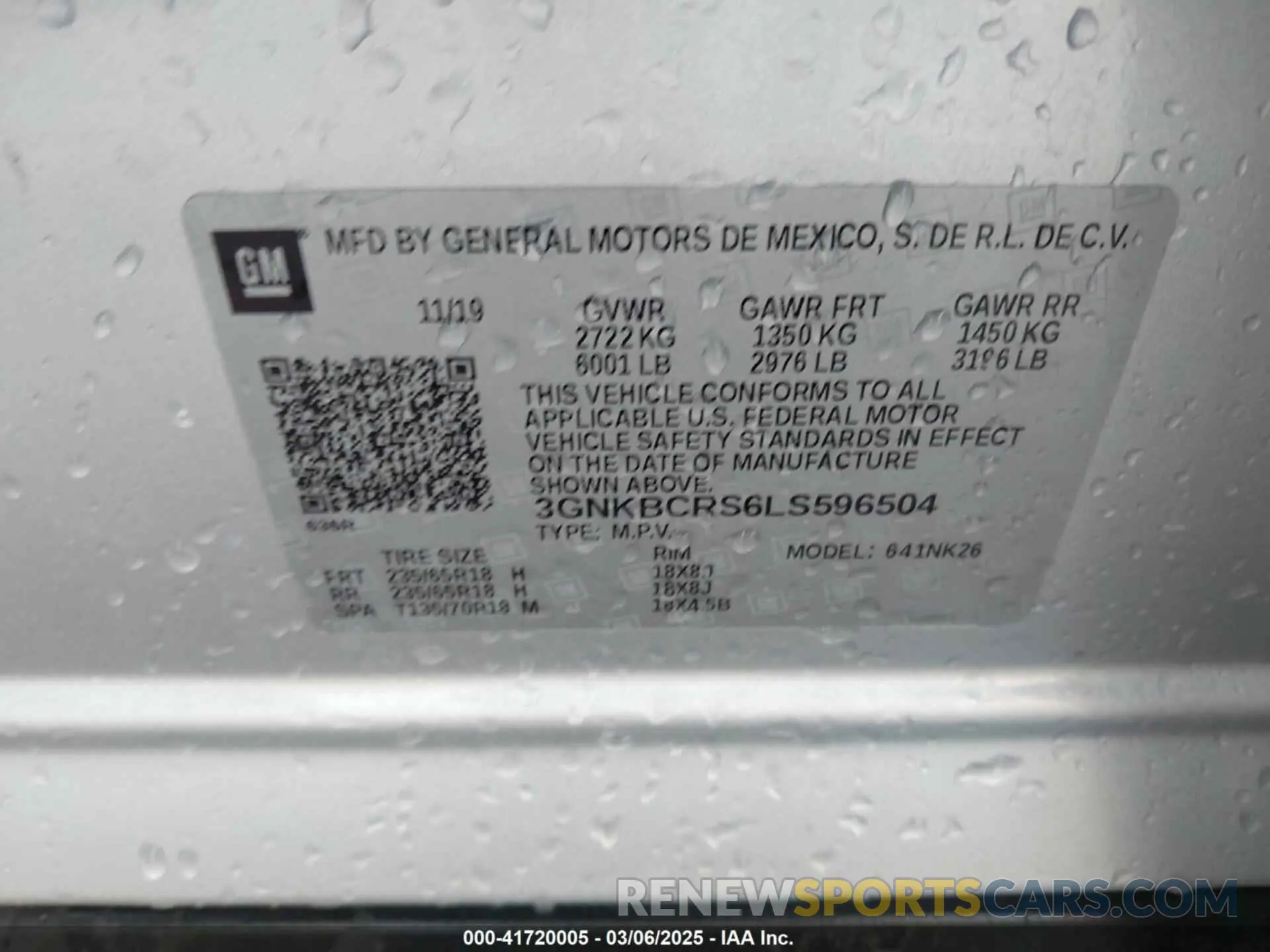 9 fotografías del automóvil dañado 3GNKBCRS6LS596504 CHEVROLET BLAZER 2020