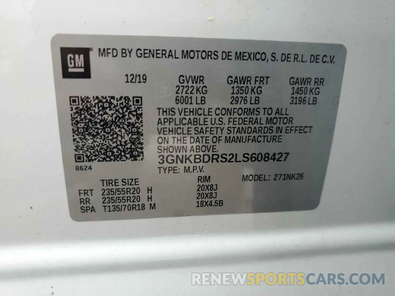 13 fotografías del automóvil dañado 3GNKBDRS2LS608427 CHEVROLET BLAZER 2020