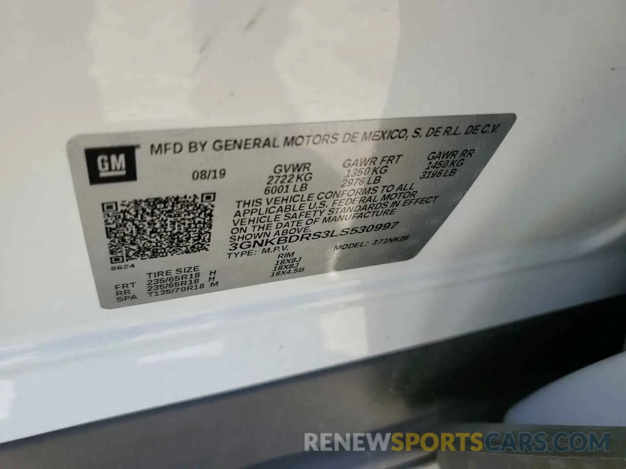 13 fotografías del automóvil dañado 3GNKBDRS3LS530997 CHEVROLET BLAZER 2020