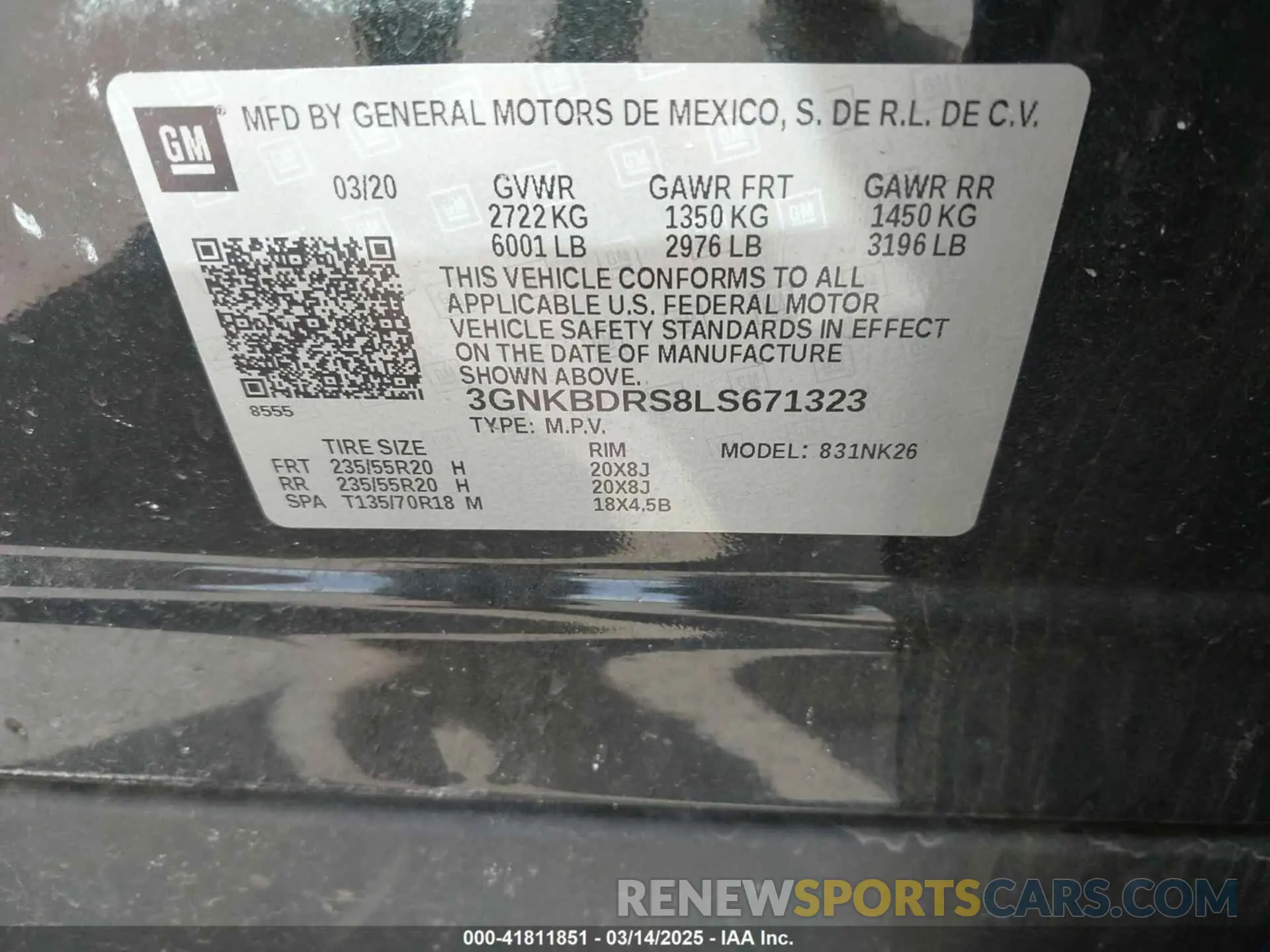 9 fotografías del automóvil dañado 3GNKBDRS8LS671323 CHEVROLET BLAZER 2020