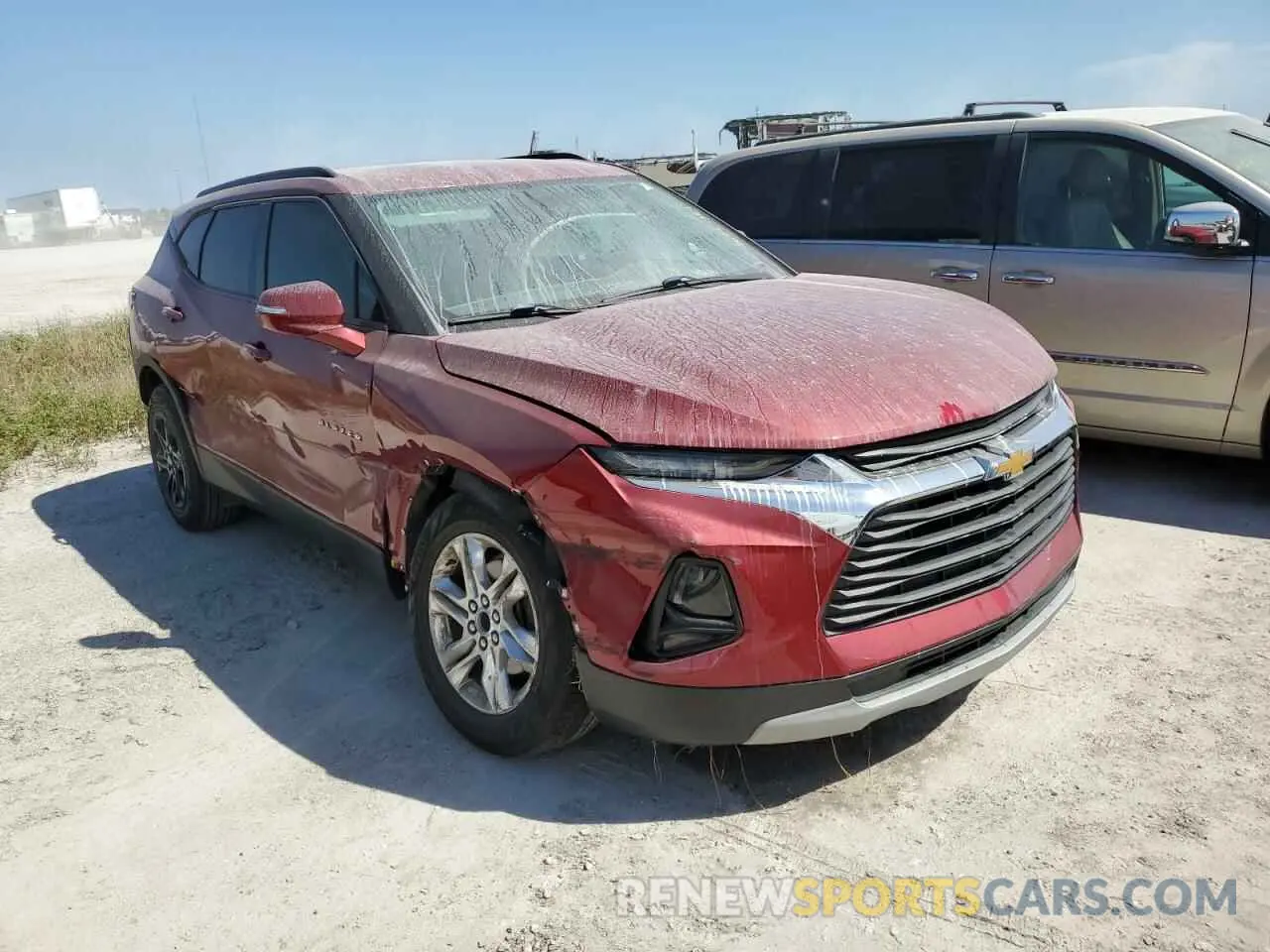 4 fotografías del automóvil dañado 3GNKBDRSXLS653664 CHEVROLET BLAZER 2020