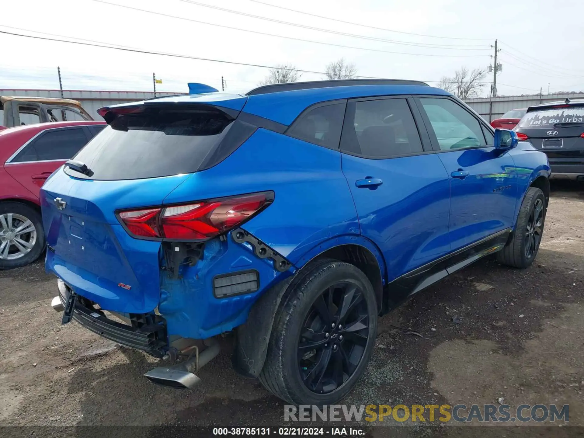 4 fotografías del automóvil dañado 3GNKBERS3LS644651 CHEVROLET BLAZER 2020