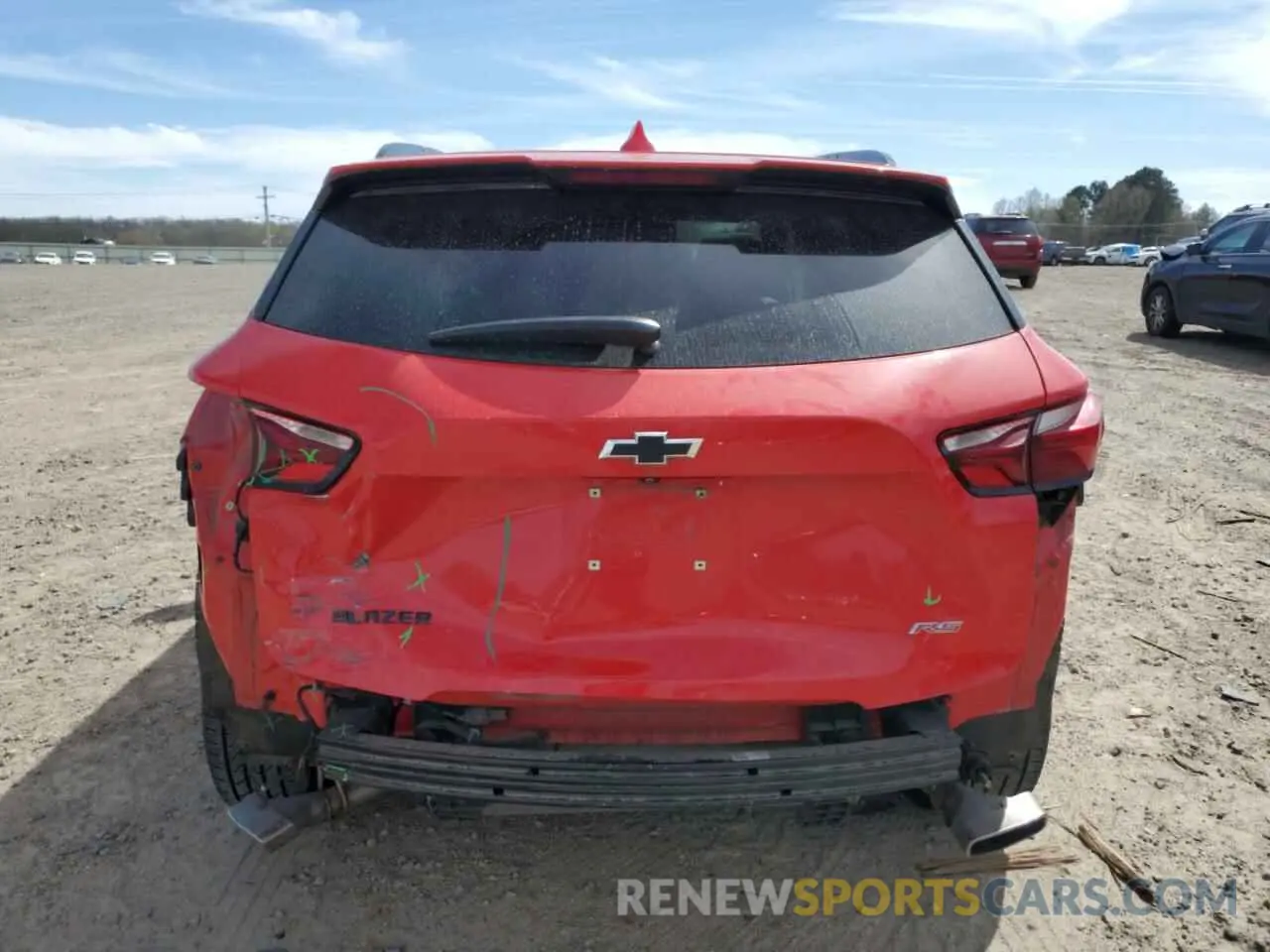 6 fotografías del automóvil dañado 3GNKBERS6LS561537 CHEVROLET BLAZER 2020