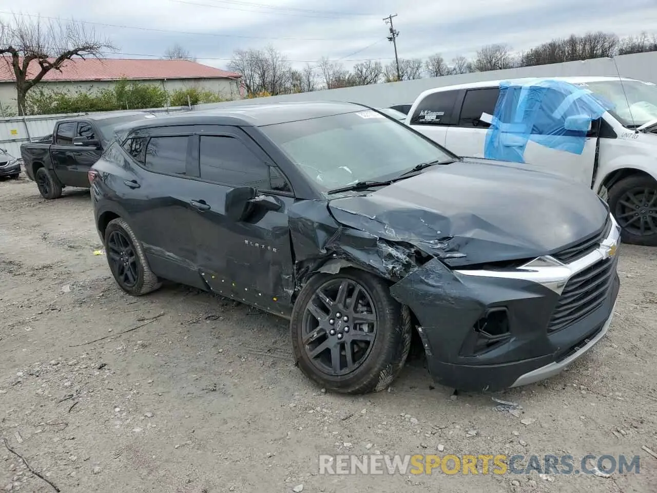 4 fotografías del automóvil dañado 3GNKBHRS7LS567039 CHEVROLET BLAZER 2020