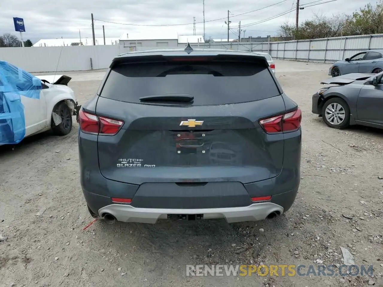 6 fotografías del automóvil dañado 3GNKBHRS7LS567039 CHEVROLET BLAZER 2020
