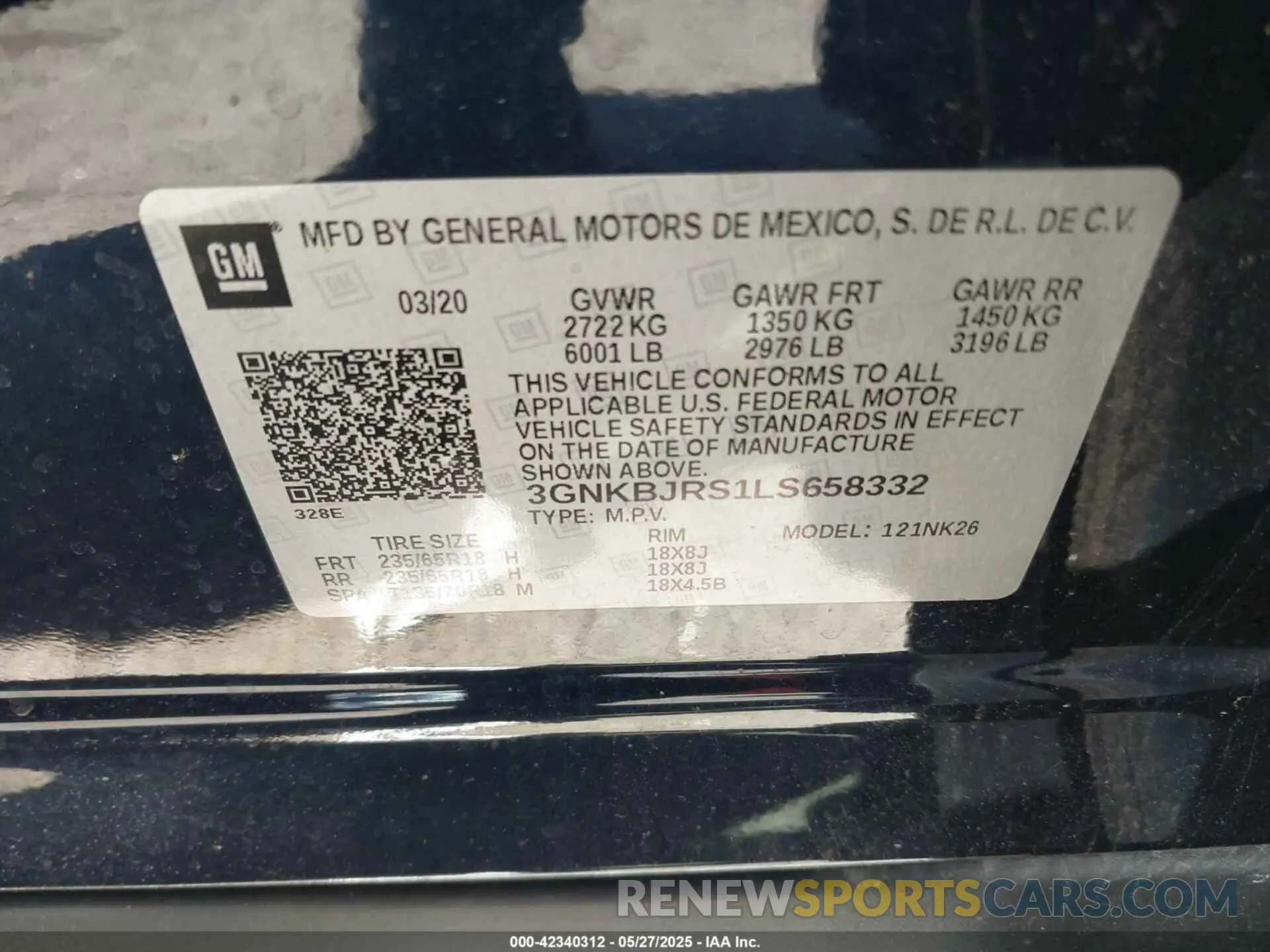 9 fotografías del automóvil dañado 3GNKBJRS1LS658332 CHEVROLET BLAZER 2020