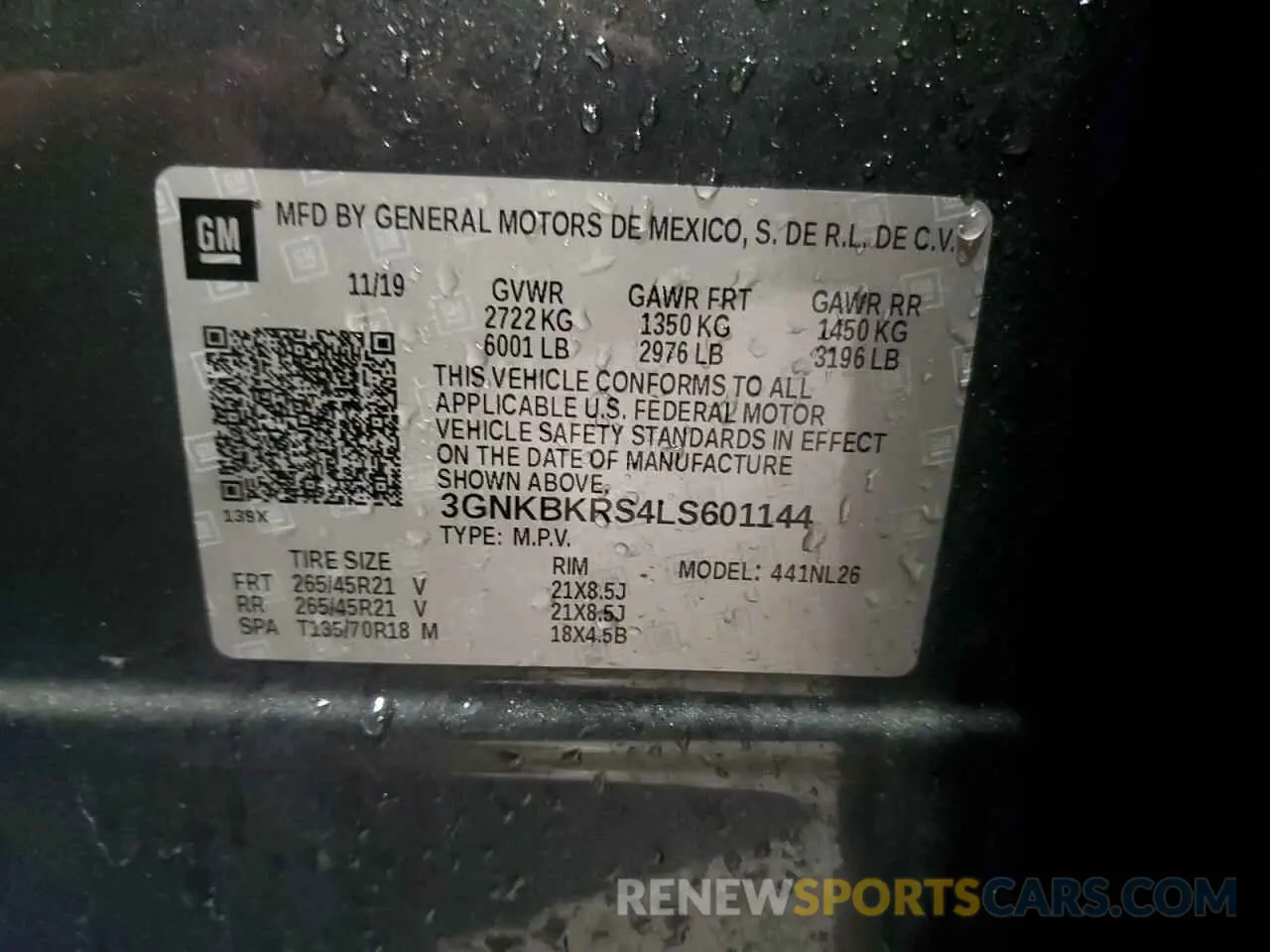 13 fotografías del automóvil dañado 3GNKBKRS4LS601144 CHEVROLET BLAZER 2020