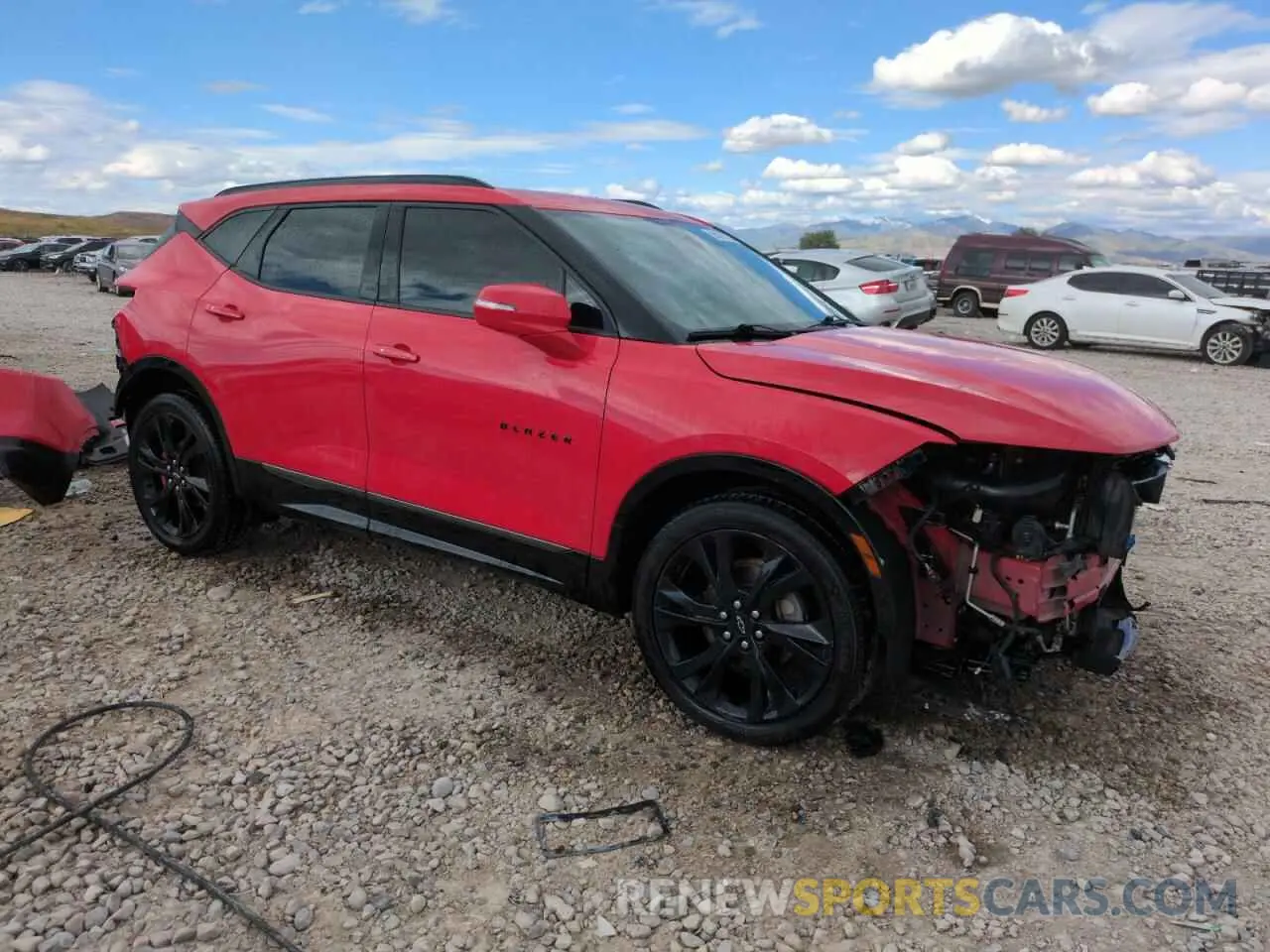 4 fotografías del automóvil dañado 3GNKBKRS4LS665605 CHEVROLET BLAZER 2020