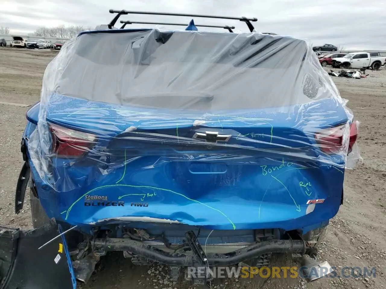 6 fotografías del automóvil dañado 3GNKBKRS4LS725589 CHEVROLET BLAZER 2020