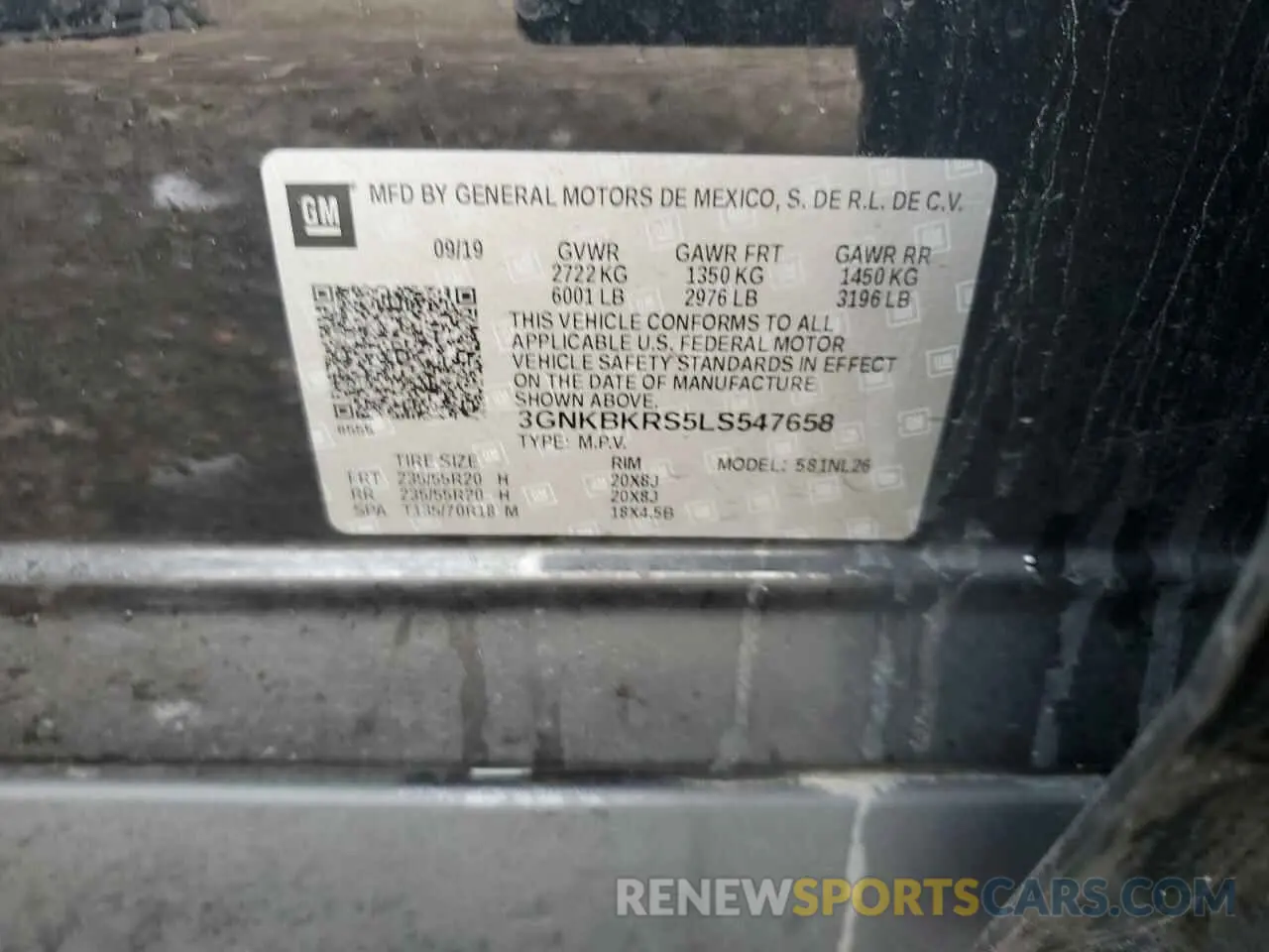 16 fotografías del automóvil dañado 3GNKBKRS5LS547658 CHEVROLET BLAZER 2020