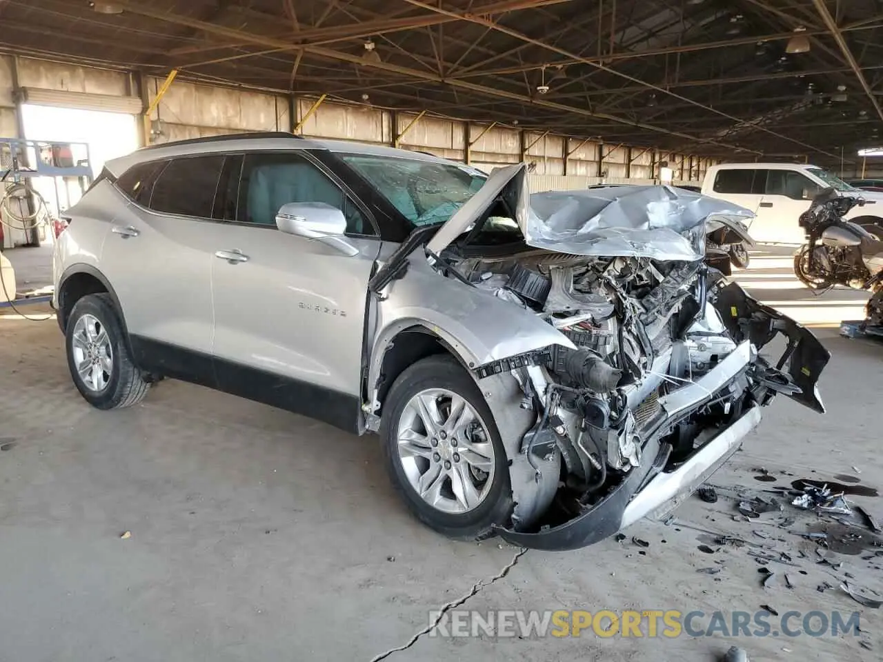 4 fotografías del automóvil dañado 3GNKBBRA6MS527024 CHEVROLET BLAZER 2021