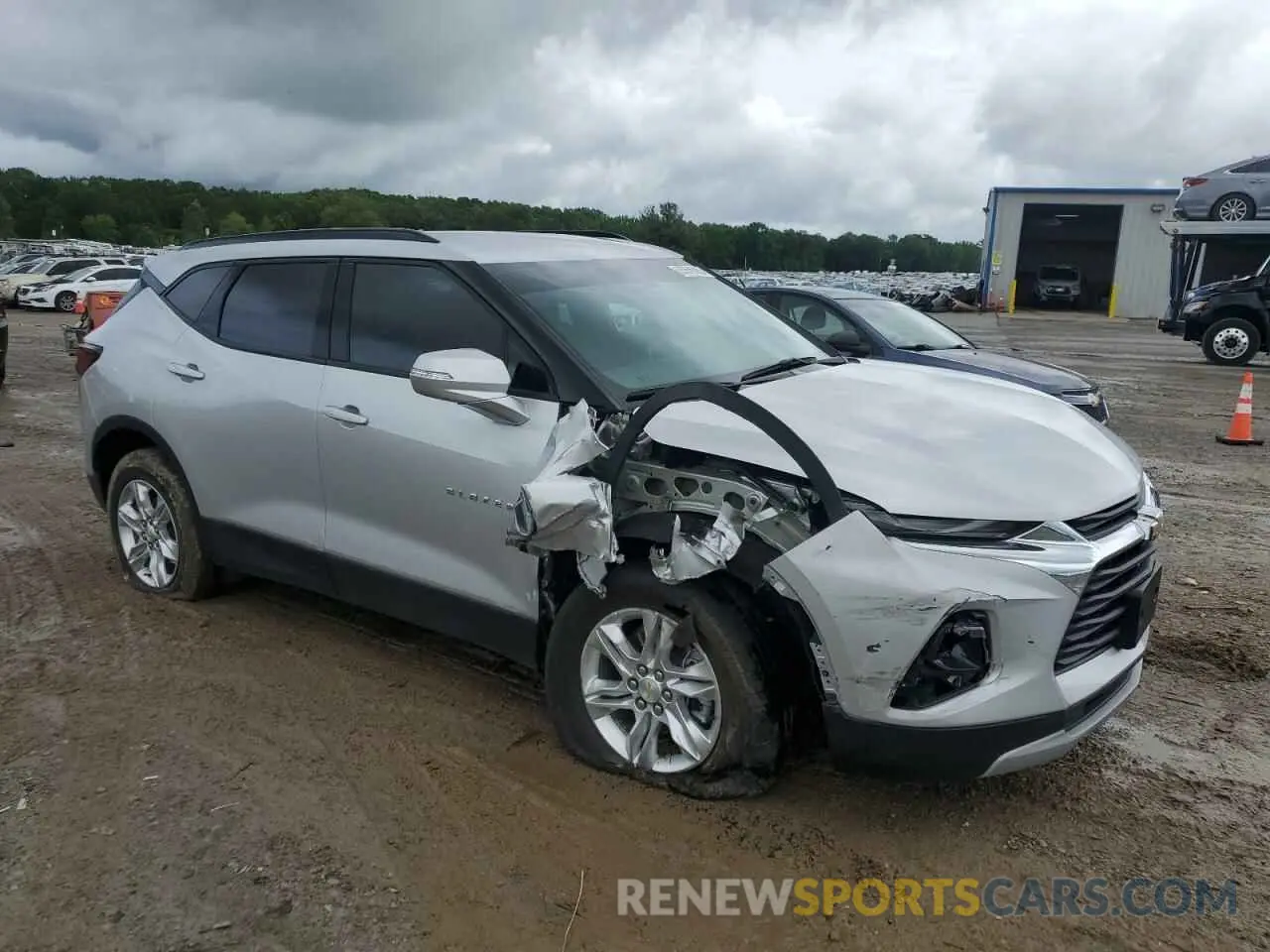 4 fotografías del automóvil dañado 3GNKBBRA6MS553218 CHEVROLET BLAZER 2021