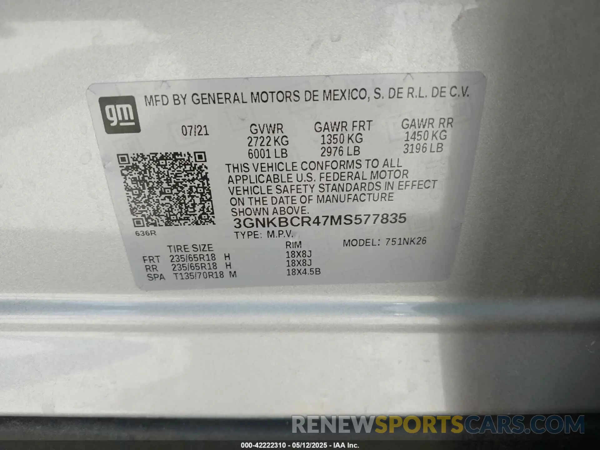 9 fotografías del automóvil dañado 3GNKBCR47MS577835 CHEVROLET BLAZER 2021