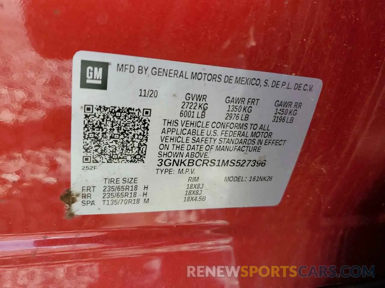 15 fotografías del automóvil dañado 3GNKBCRS1MS527396 CHEVROLET BLAZER 2021