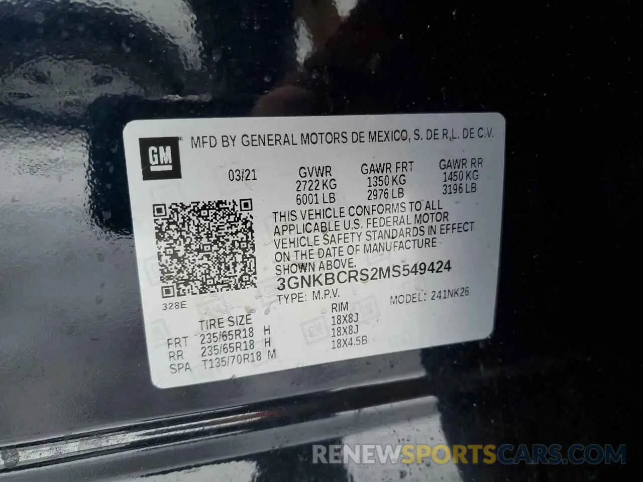 14 fotografías del automóvil dañado 3GNKBCRS2MS549424 CHEVROLET BLAZER 2021