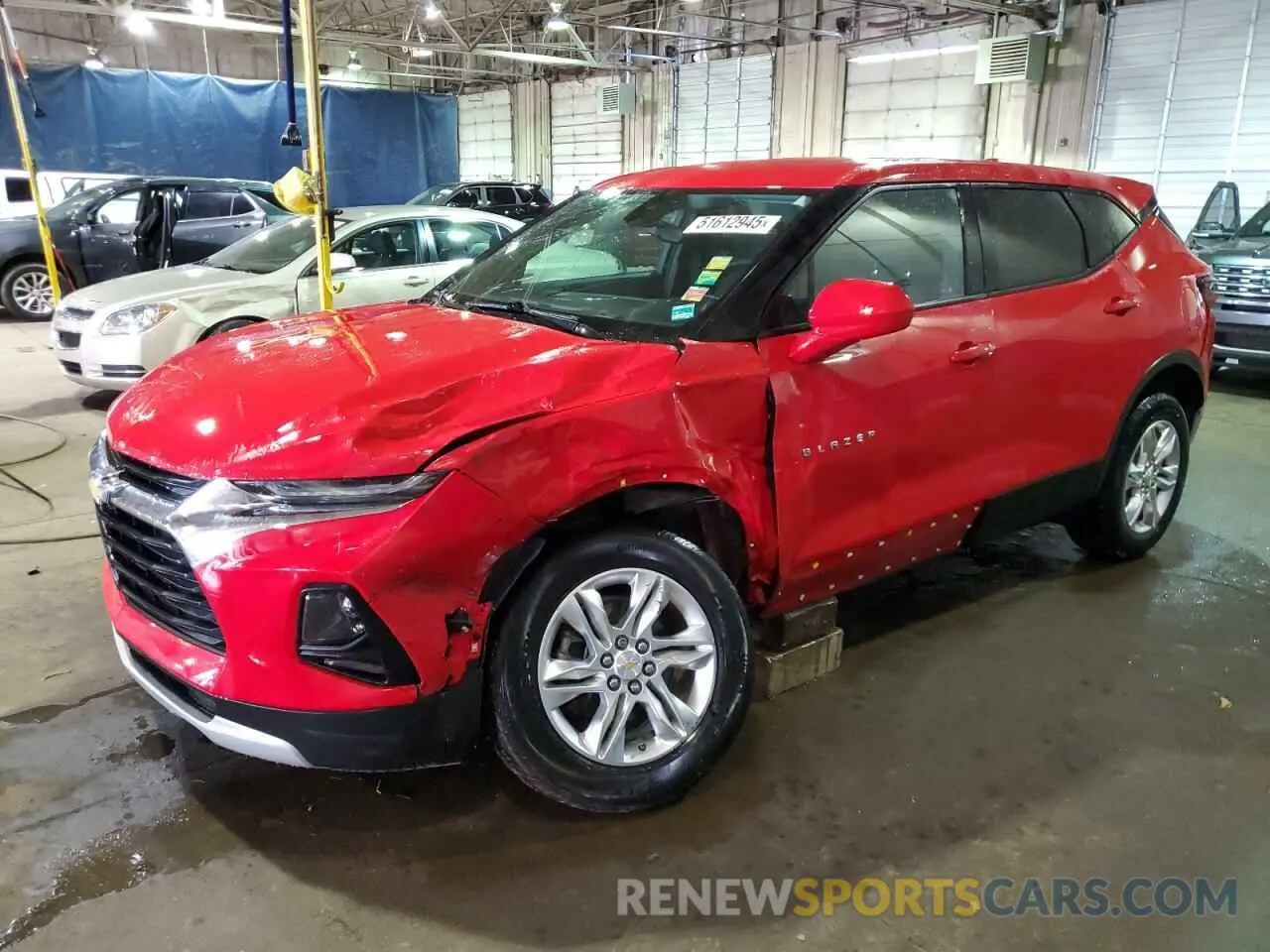 1 fotografías del automóvil dañado 3GNKBCRS2MS584688 CHEVROLET BLAZER 2021