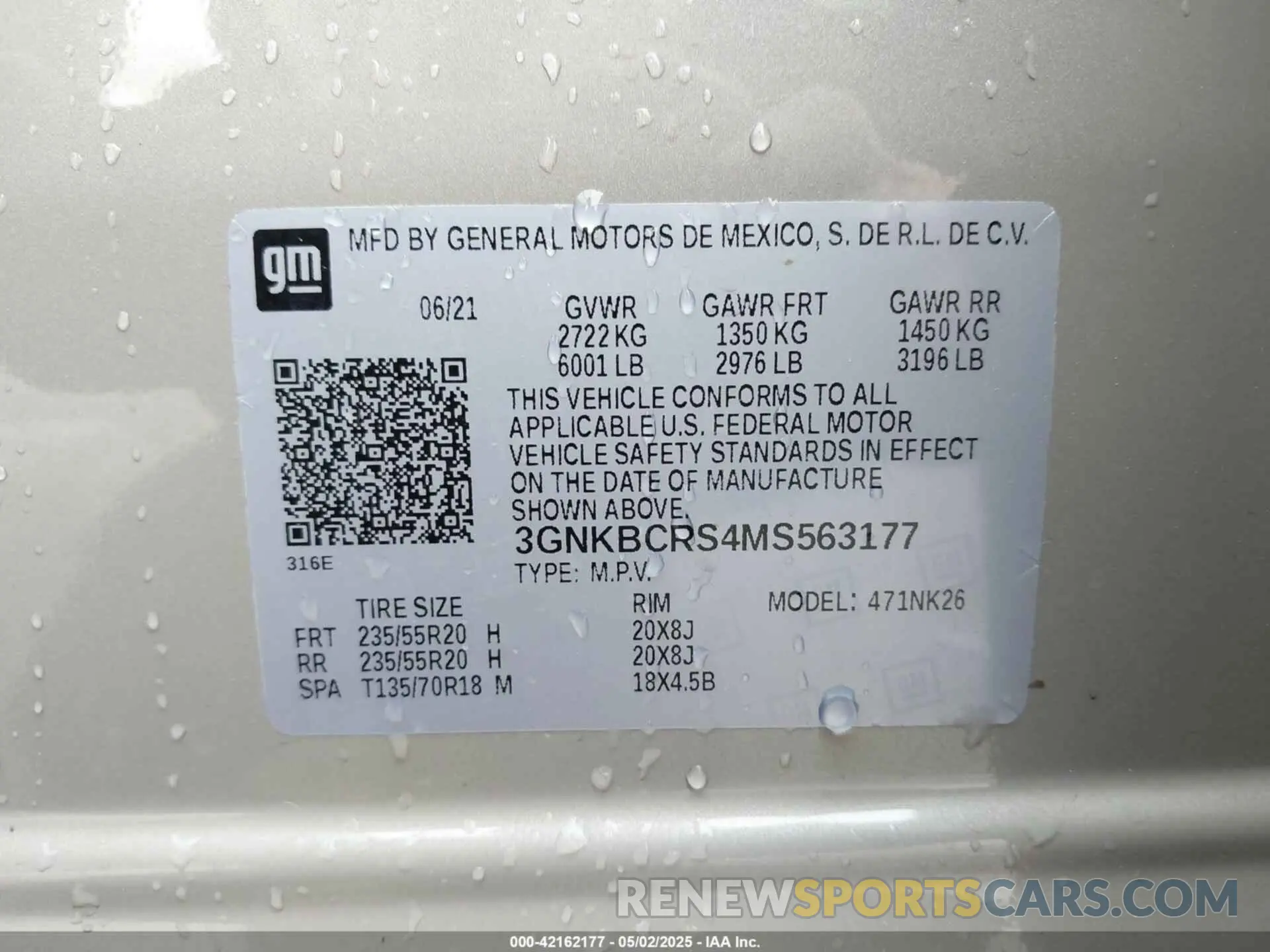 9 fotografías del automóvil dañado 3GNKBCRS4MS563177 CHEVROLET BLAZER 2021