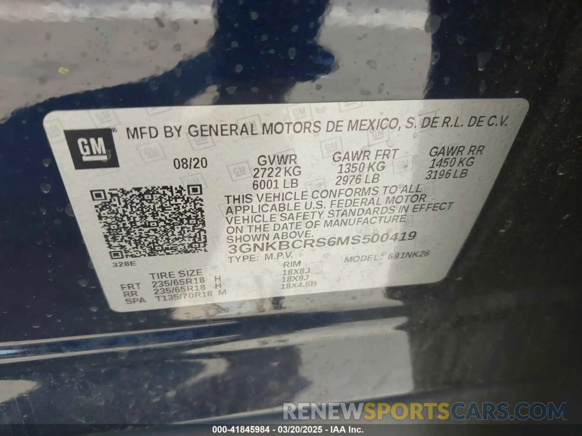 9 fotografías del automóvil dañado 3GNKBCRS6MS500419 CHEVROLET BLAZER 2021