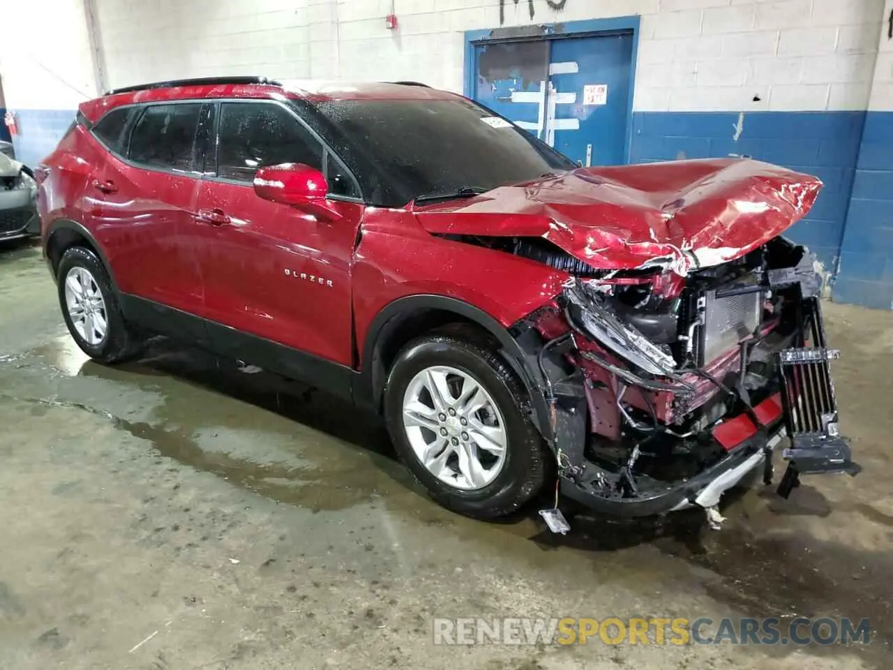 4 fotografías del automóvil dañado 3GNKBCRS7MS514281 CHEVROLET BLAZER 2021