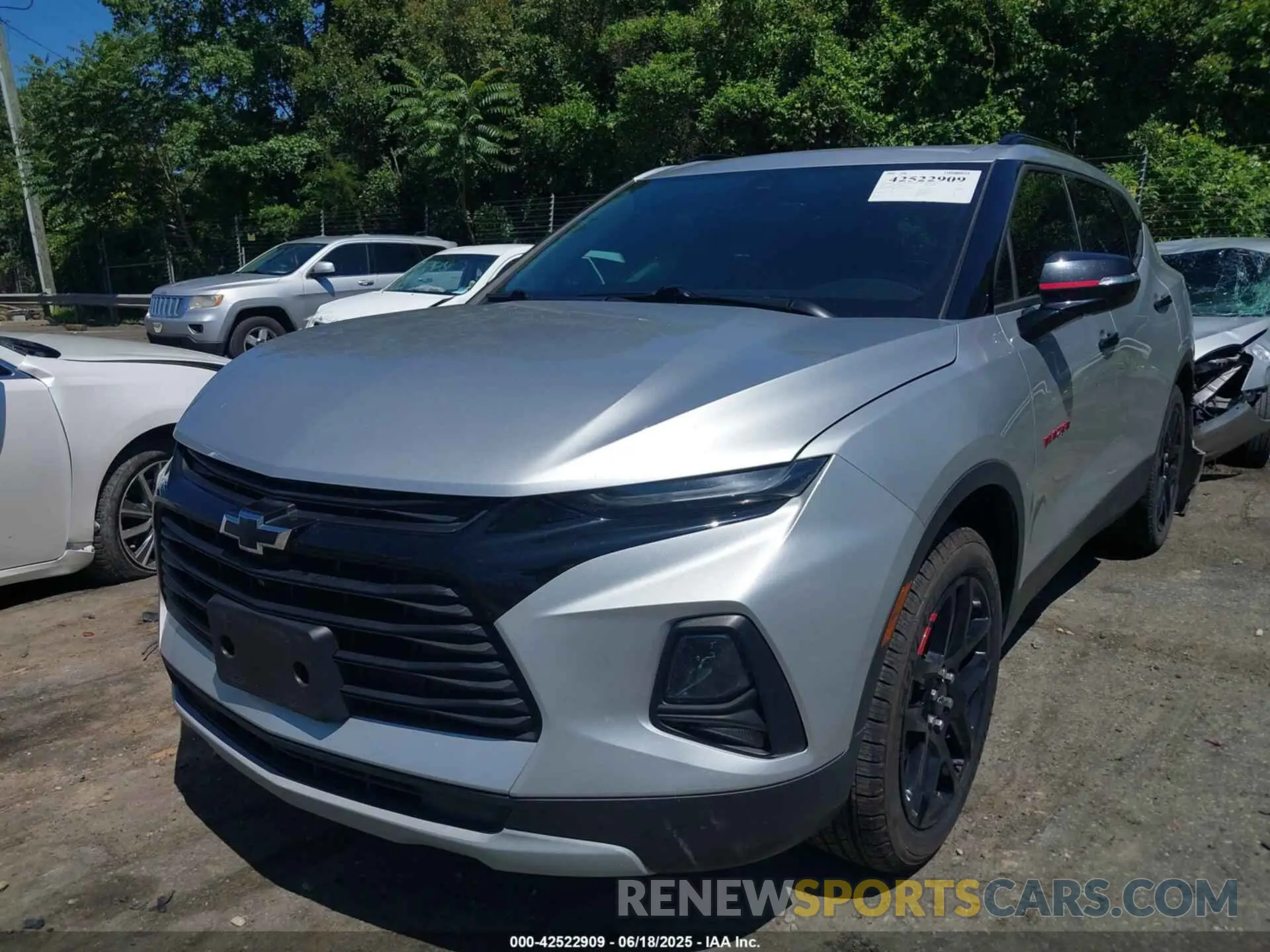 6 fotografías del automóvil dañado 3GNKBDR42MS529679 CHEVROLET BLAZER 2021