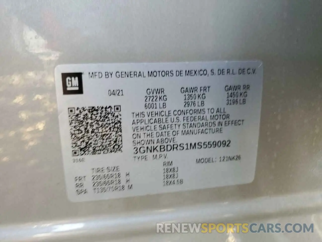 13 fotografías del automóvil dañado 3GNKBDRS1MS559092 CHEVROLET BLAZER 2021
