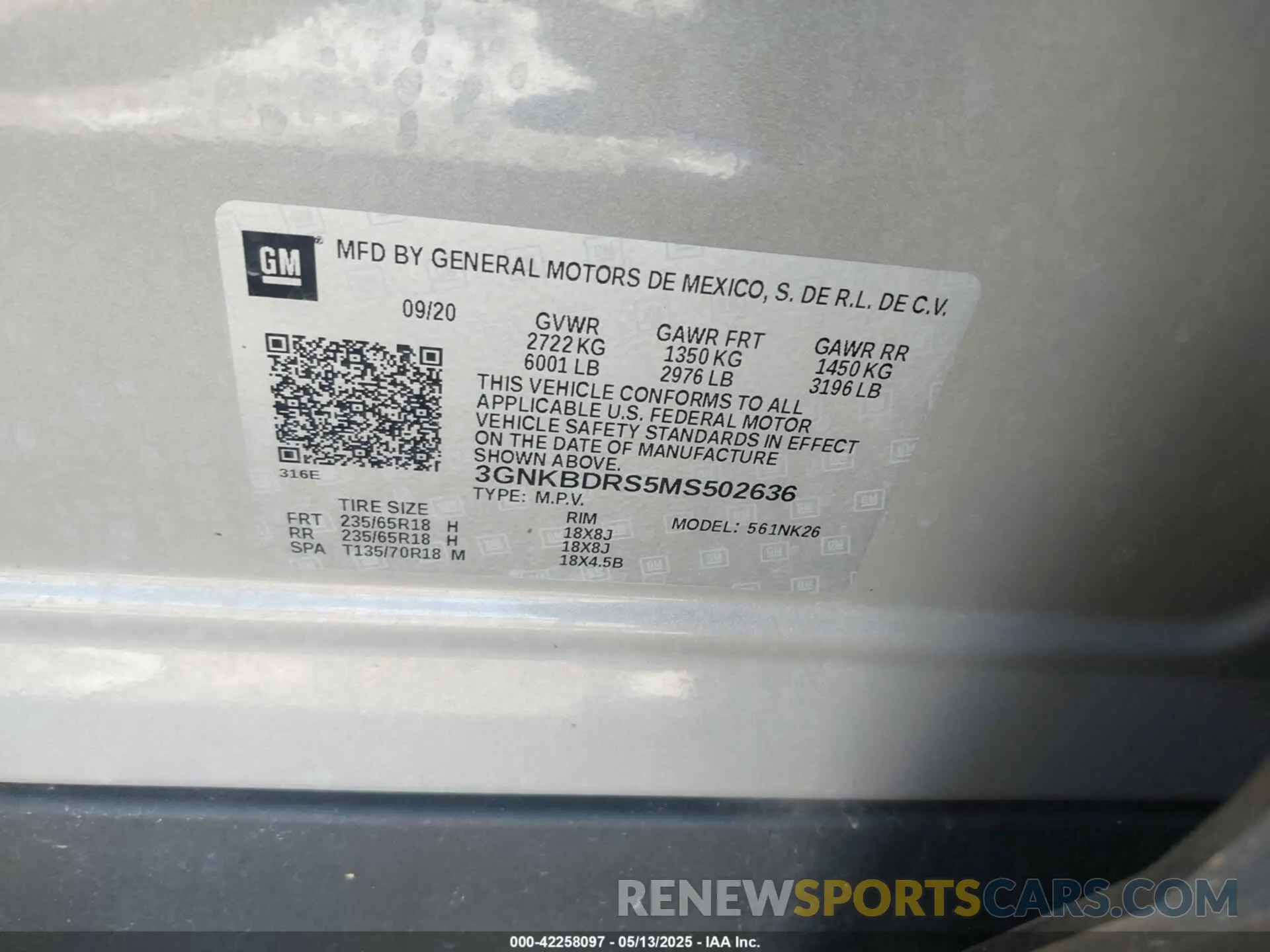 9 fotografías del automóvil dañado 3GNKBDRS5MS502636 CHEVROLET BLAZER 2021