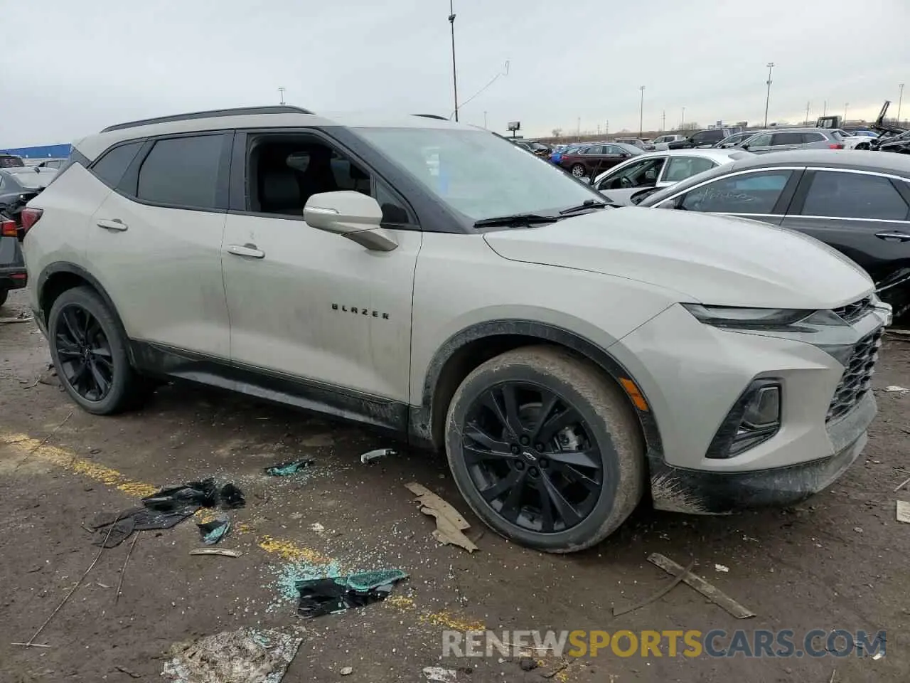4 fotografías del automóvil dañado 3GNKBERSXMS545228 CHEVROLET BLAZER 2021